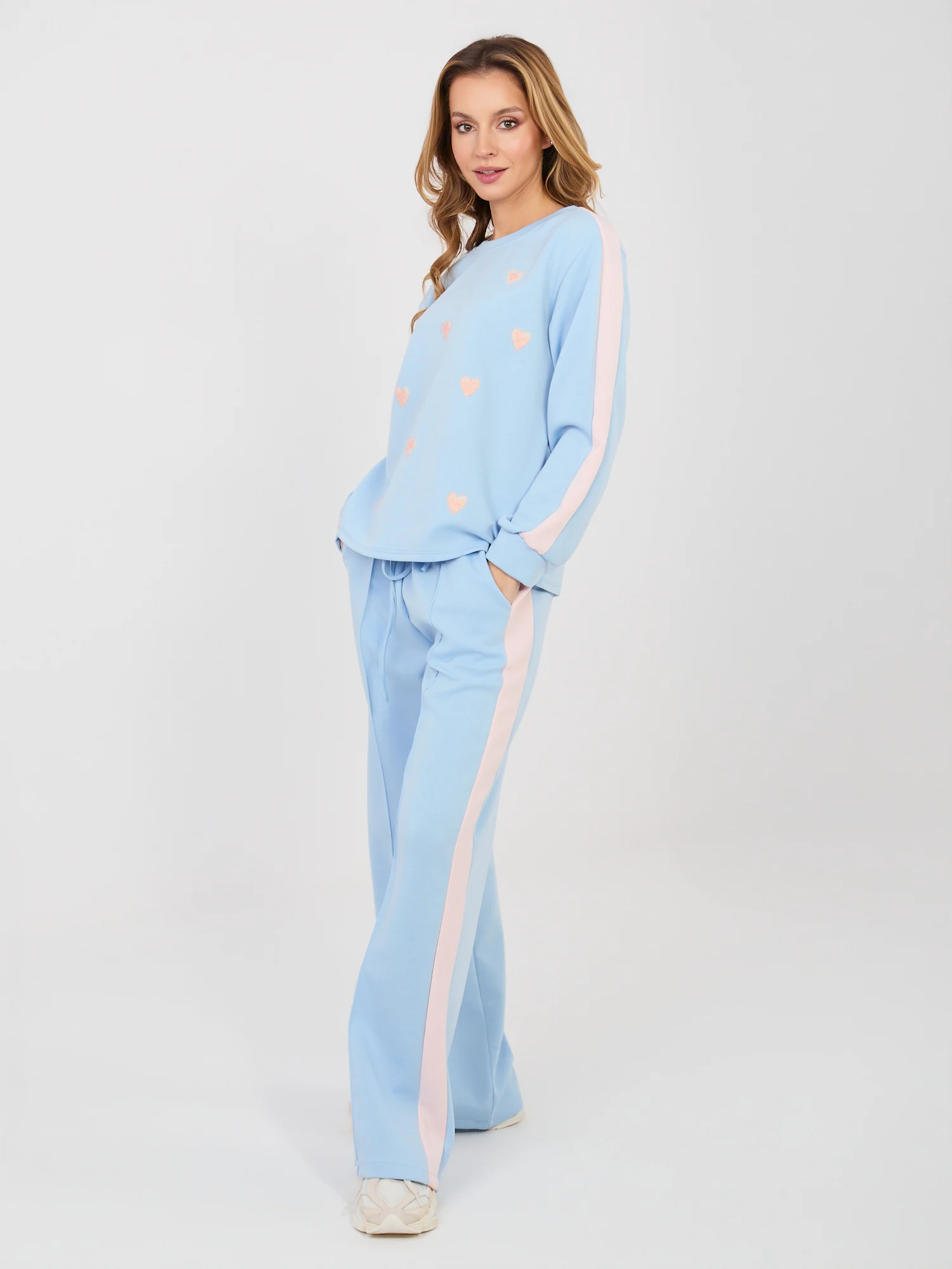 Compleu Dama Maneca lunga, Imprimat, RUE PARIS, Albastru Casual - imagine 5