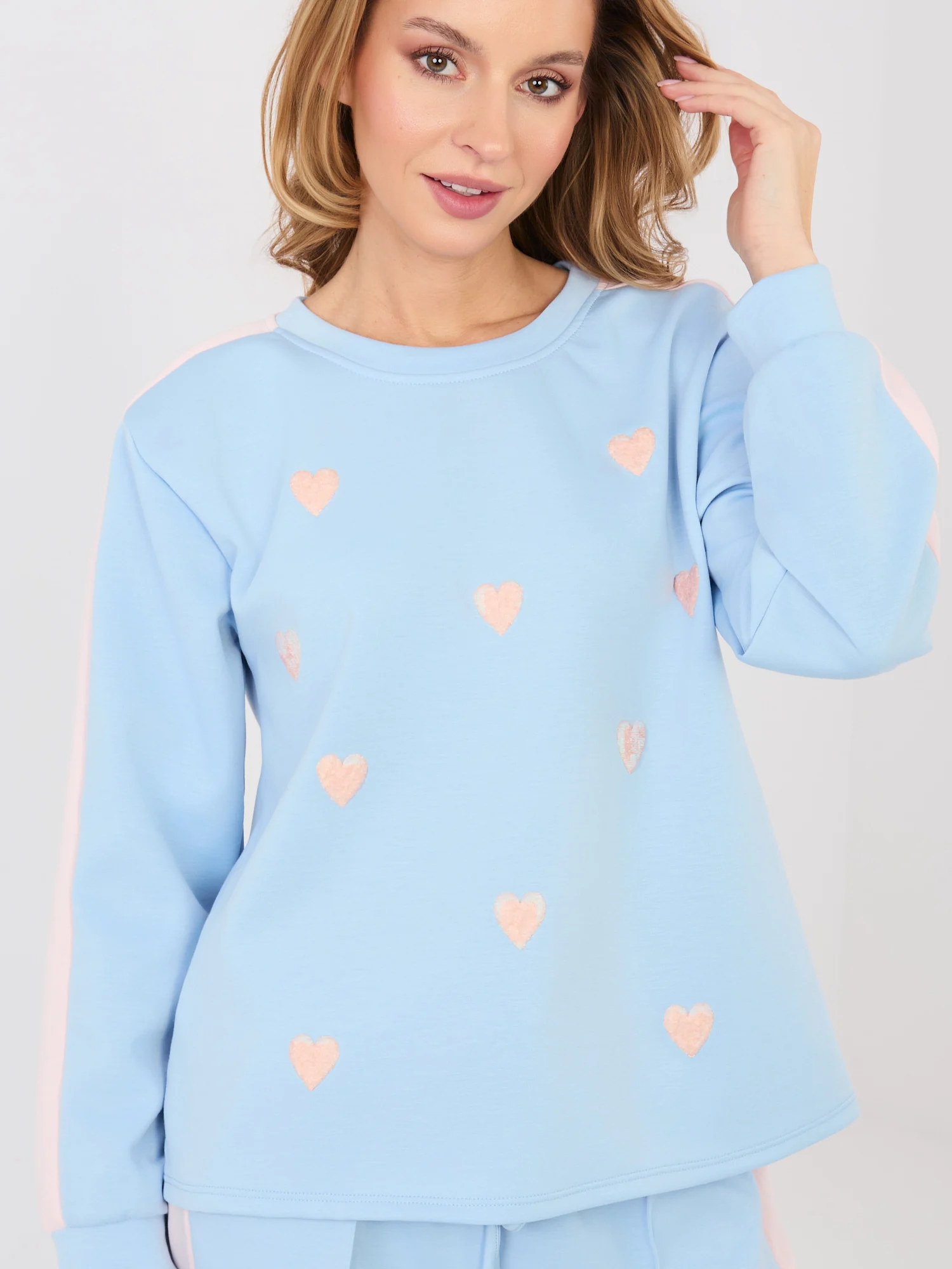 Compleu Dama Maneca lunga, Imprimat, RUE PARIS, Albastru Casual - imagine 4