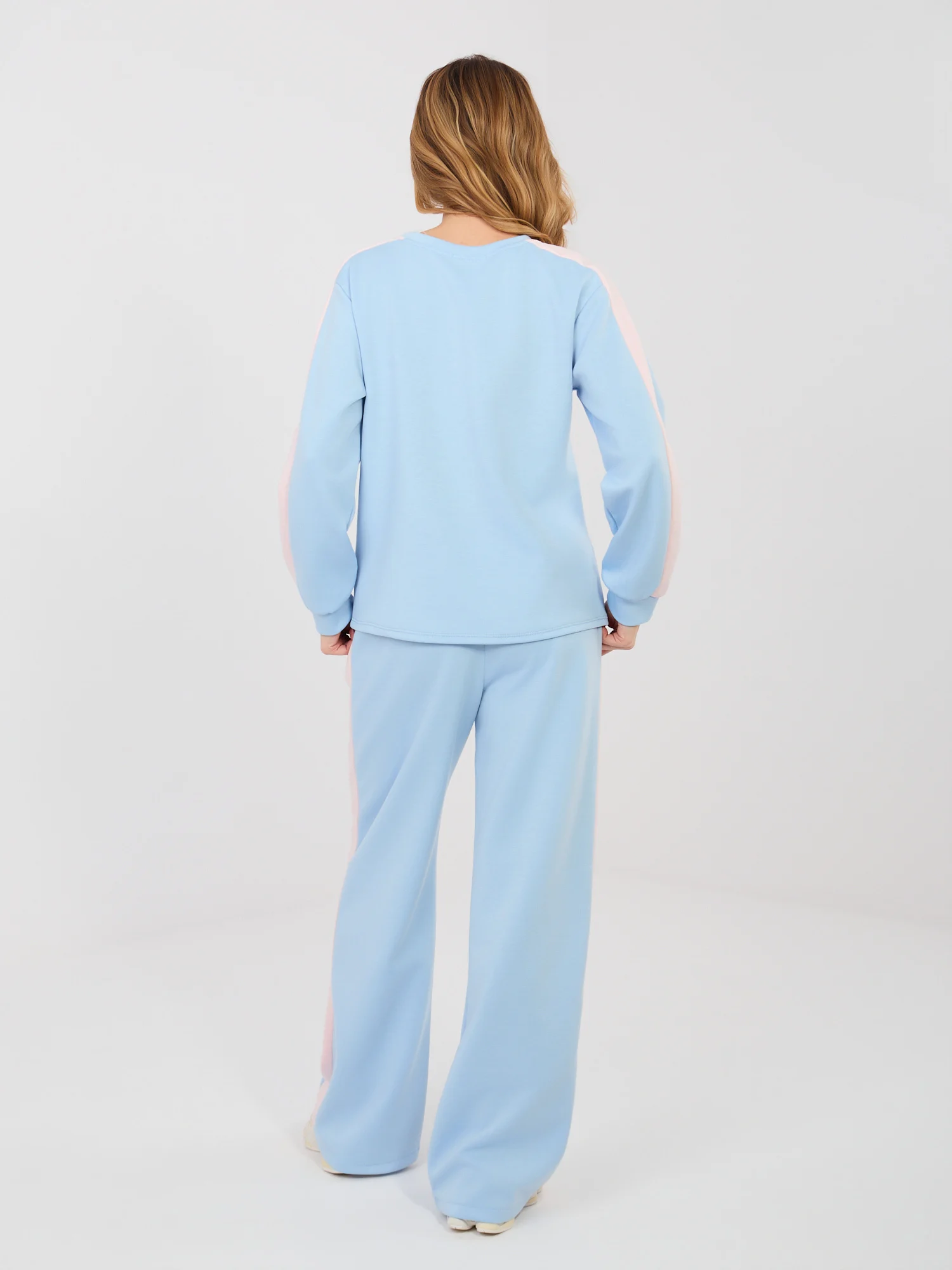 Compleu Dama Maneca lunga, Imprimat, RUE PARIS, Albastru Casual - imagine 6