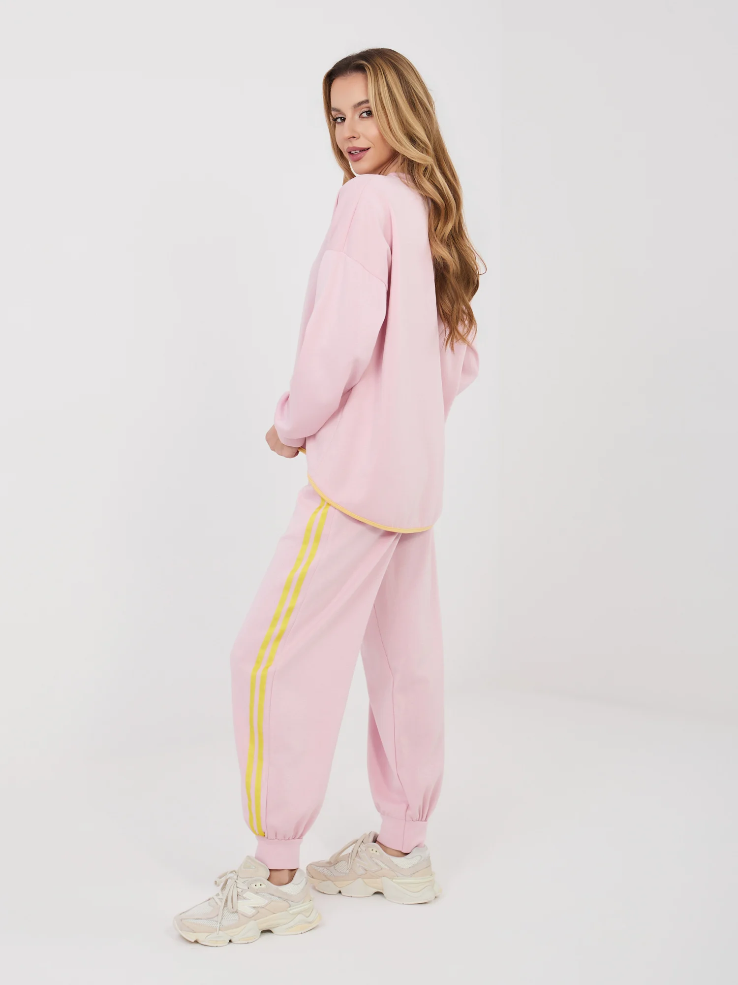 Compleu Dama Maneca lunga, Mansete elastice, RUE PARIS, Roz Casual - imagine 5