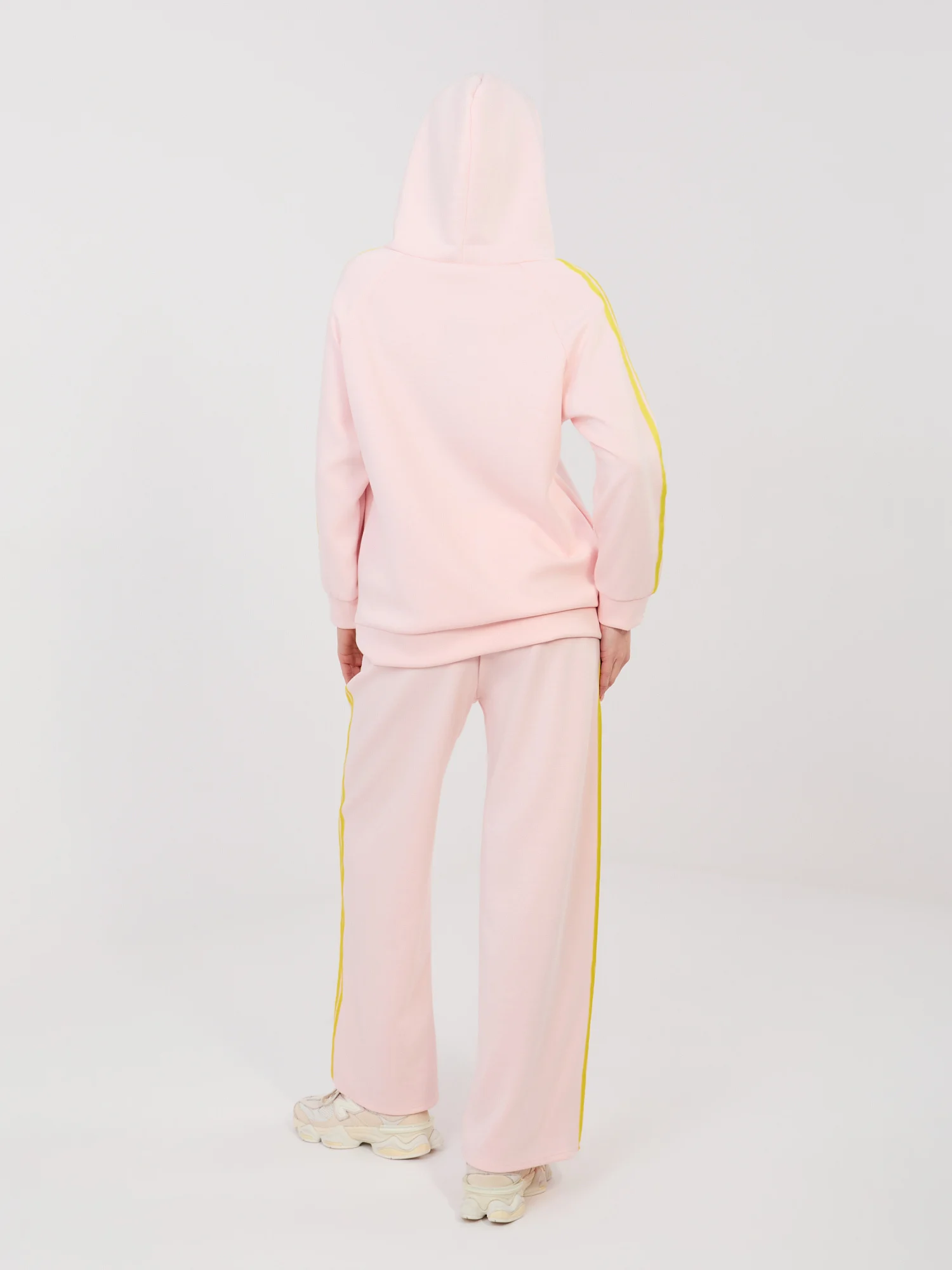 Compleu Dama Maneca lunga, Larga, RUE PARIS, Roz Casual - imagine 2