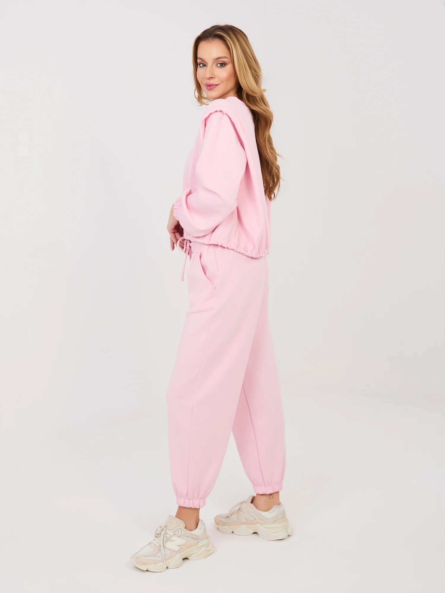 Compleu Dama Maneca lunga, Mansete elastice, RUE PARIS, Roz Casual - imagine 8