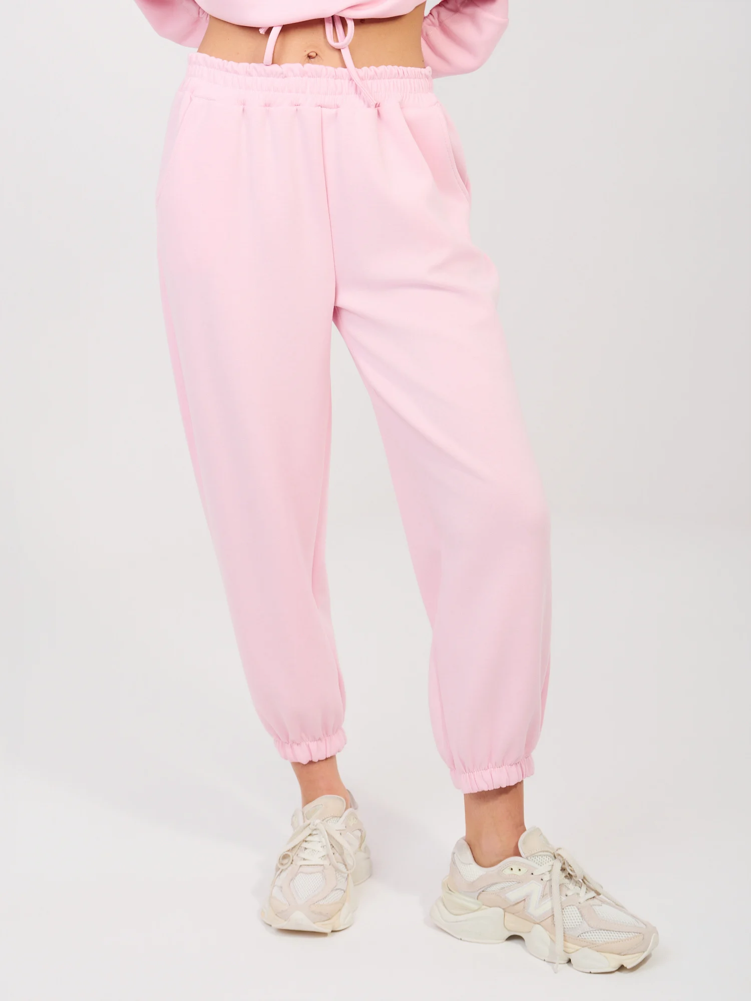 Compleu Dama Maneca lunga, Mansete elastice, RUE PARIS, Roz Casual - imagine 3