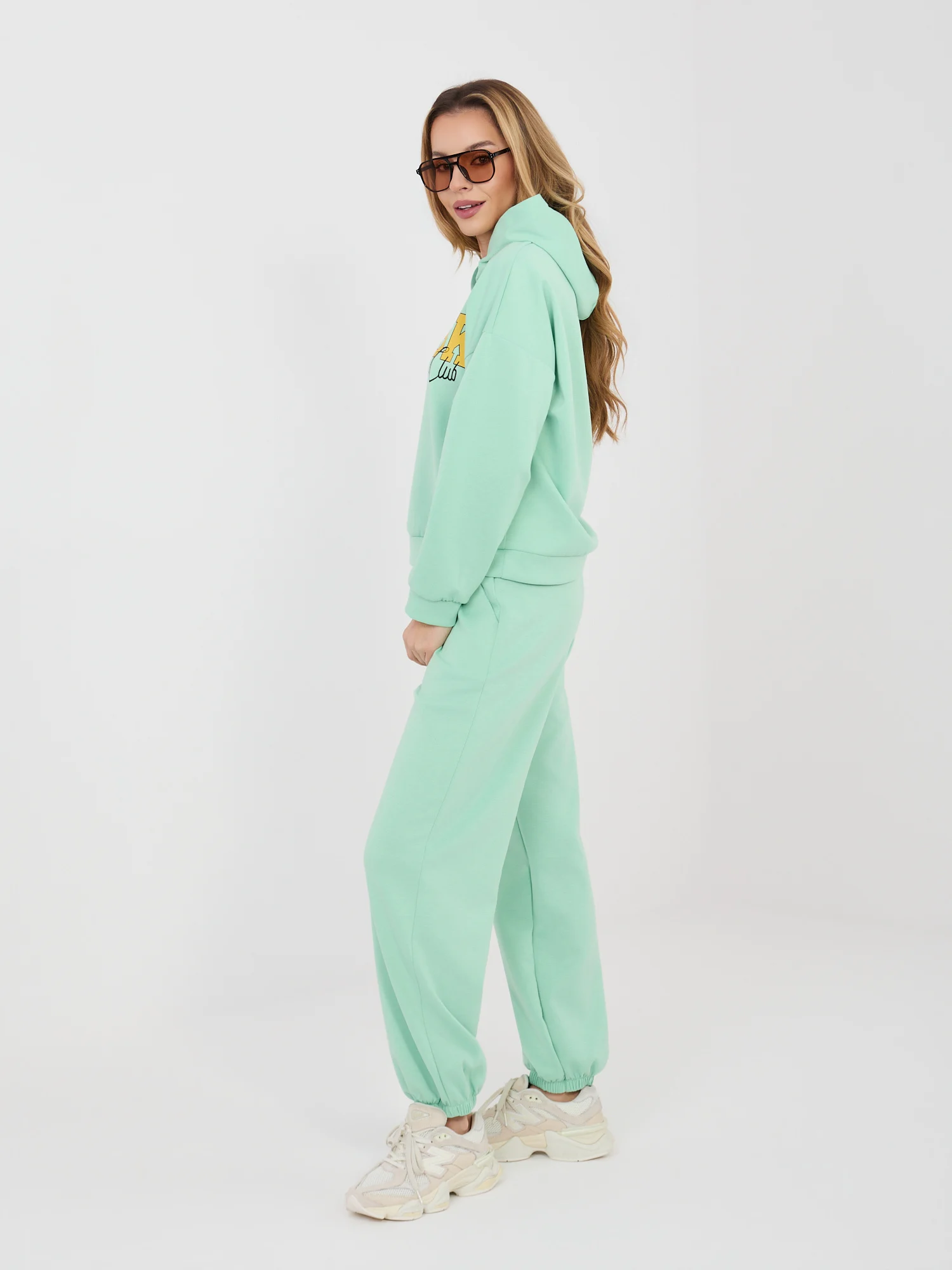 Compleu Dama Maneca lunga, Mansete elastice, RUE PARIS, Verde - imagine 5