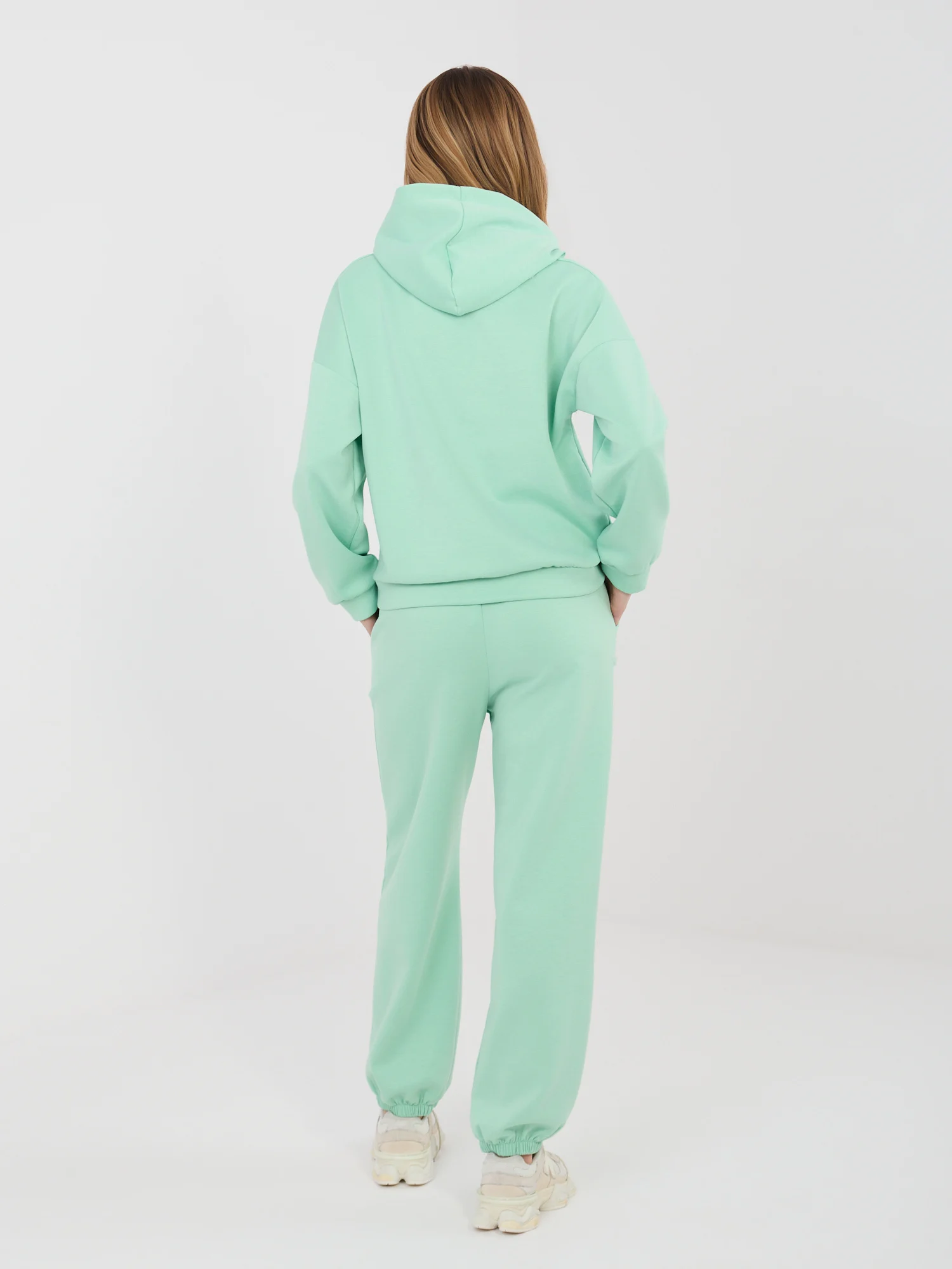 Compleu Dama Maneca lunga, Mansete elastice, RUE PARIS, Verde - imagine 6