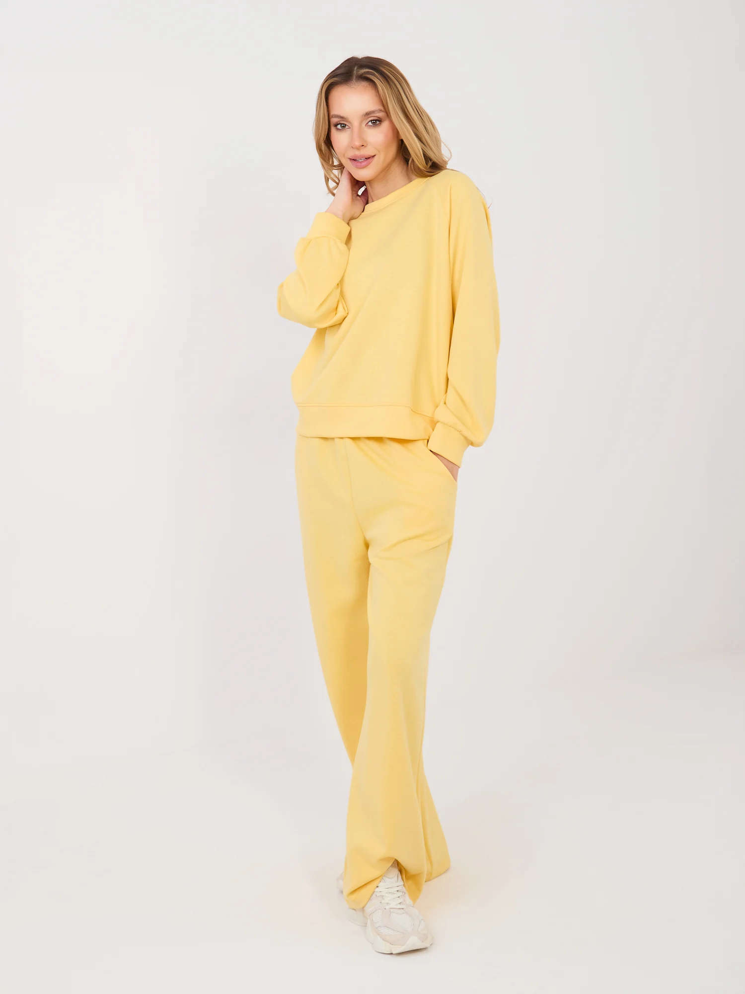 Compleu Dama Lunga, Larga, Maya, Galben Casual - imagine 2