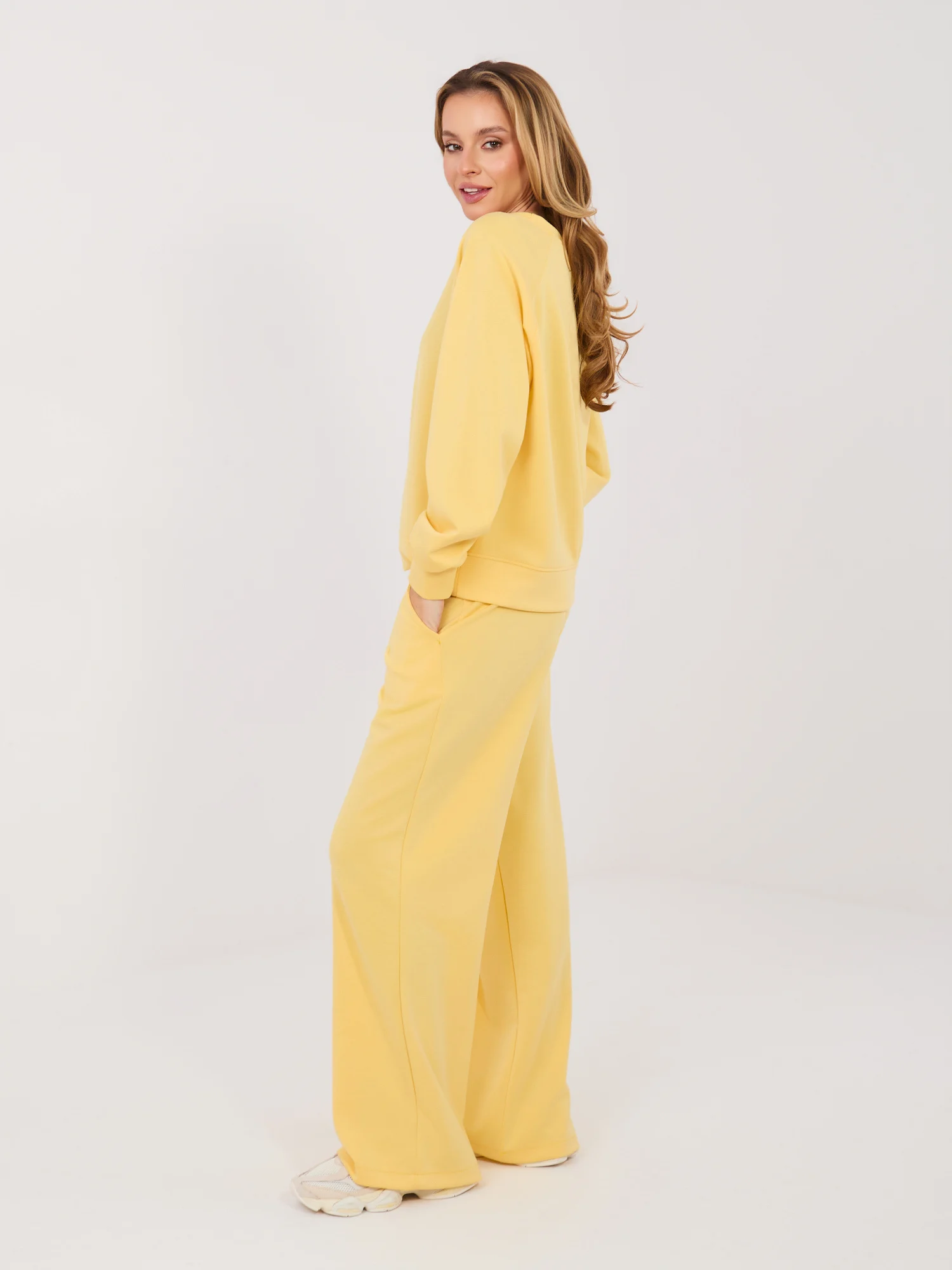 Compleu Dama Lunga, Larga, Maya, Galben Casual - imagine 4