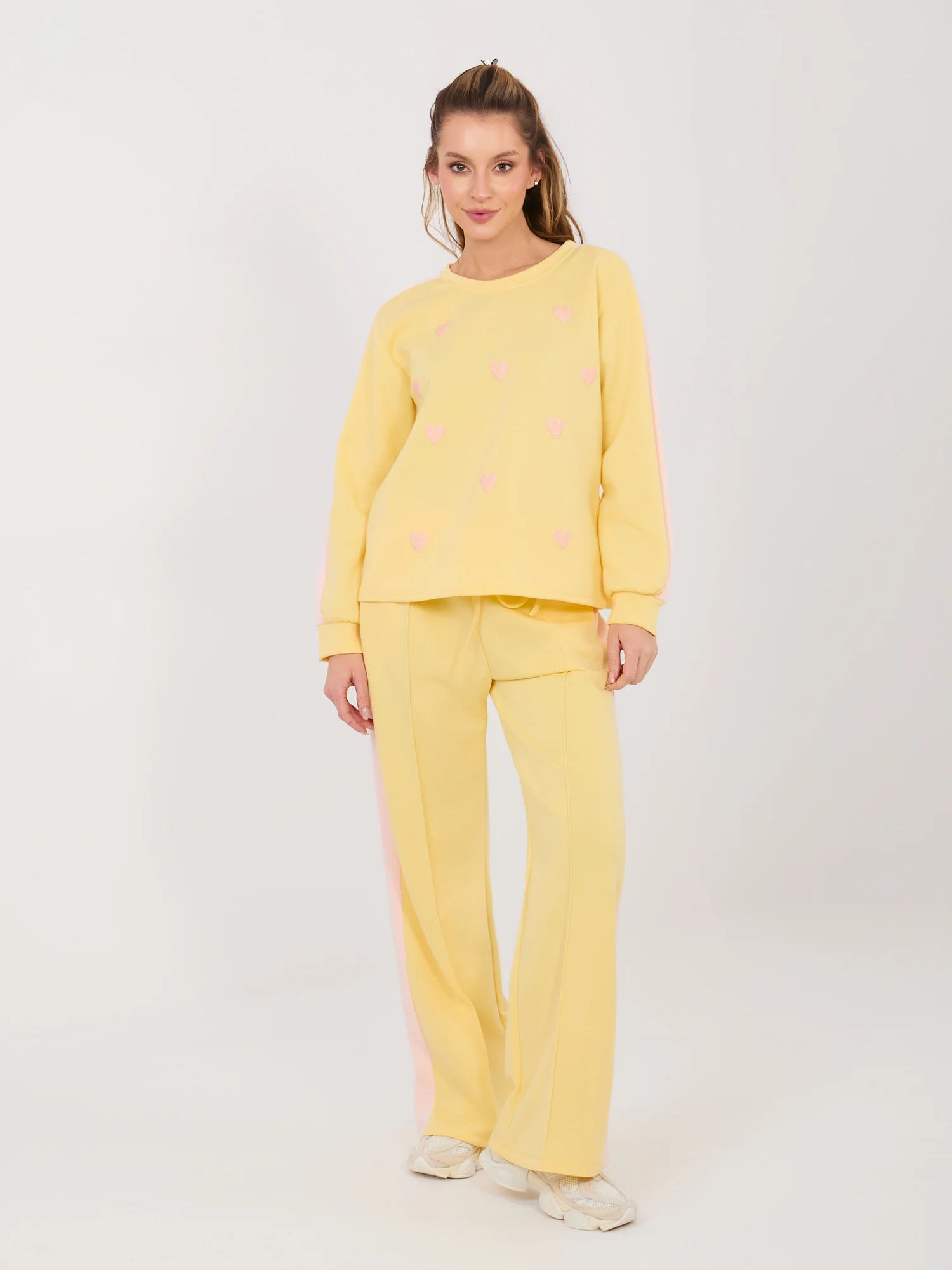 Compleu Dama Maneca lunga, Imprimat, RUE PARIS, Galben Casual - imagine 7