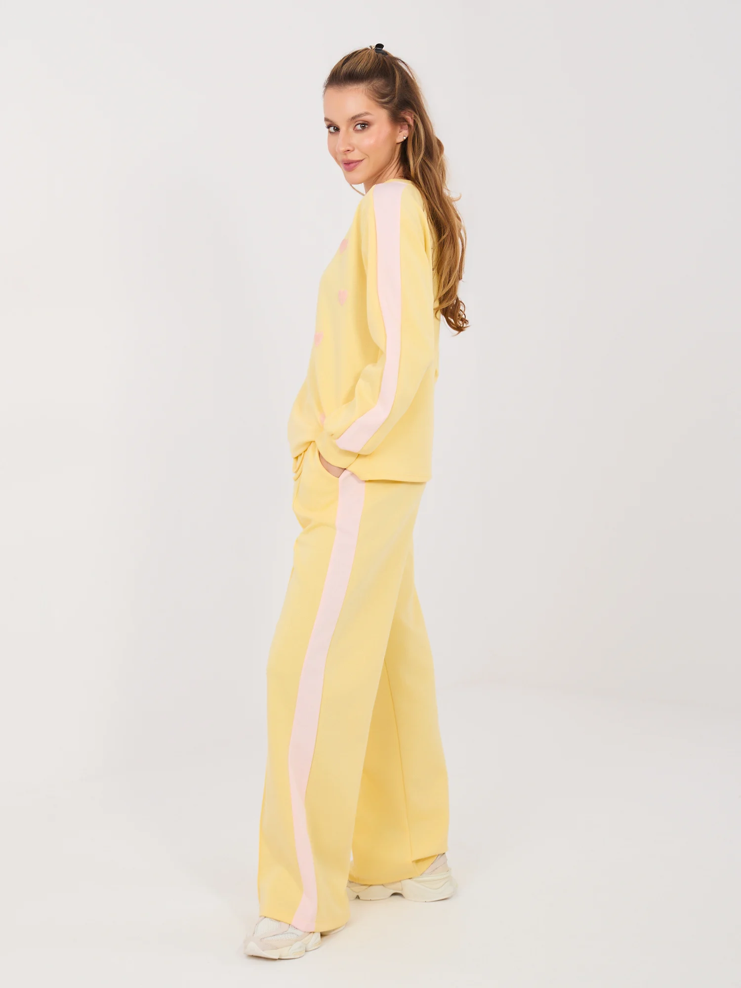 Compleu Dama Maneca lunga, Imprimat, RUE PARIS, Galben Casual - imagine 4