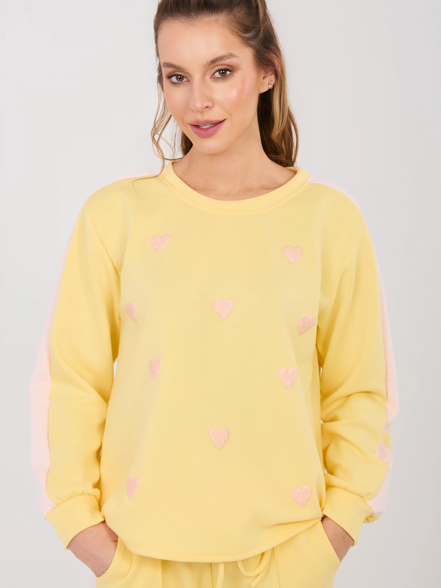 Compleu Dama Maneca lunga, Imprimat, RUE PARIS, Galben Casual - imagine 3