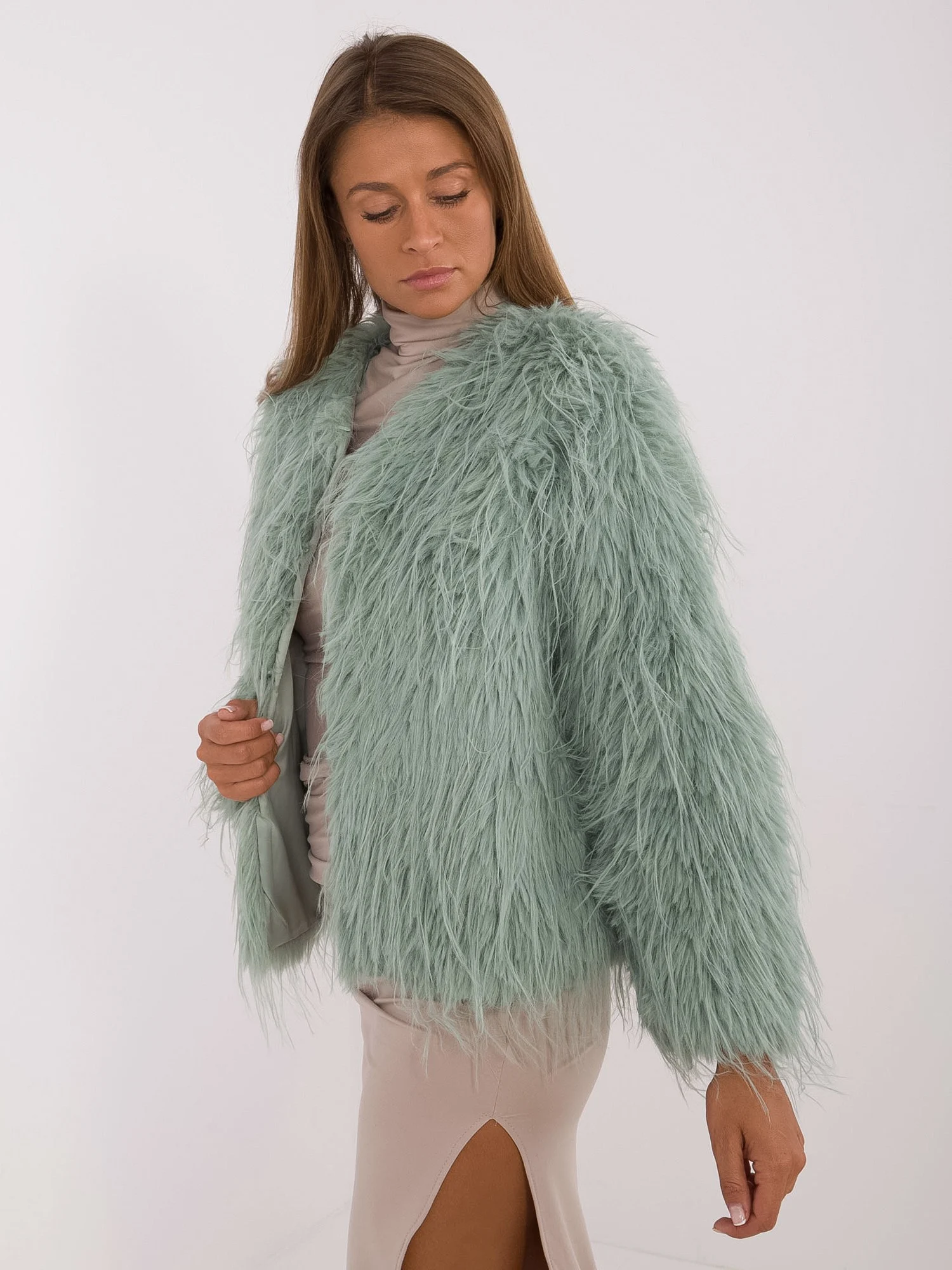 Jacheta Dama Maneca lunga, Elegant, Wool Fashion Italia, Fistic de Petrecere - imagine 2