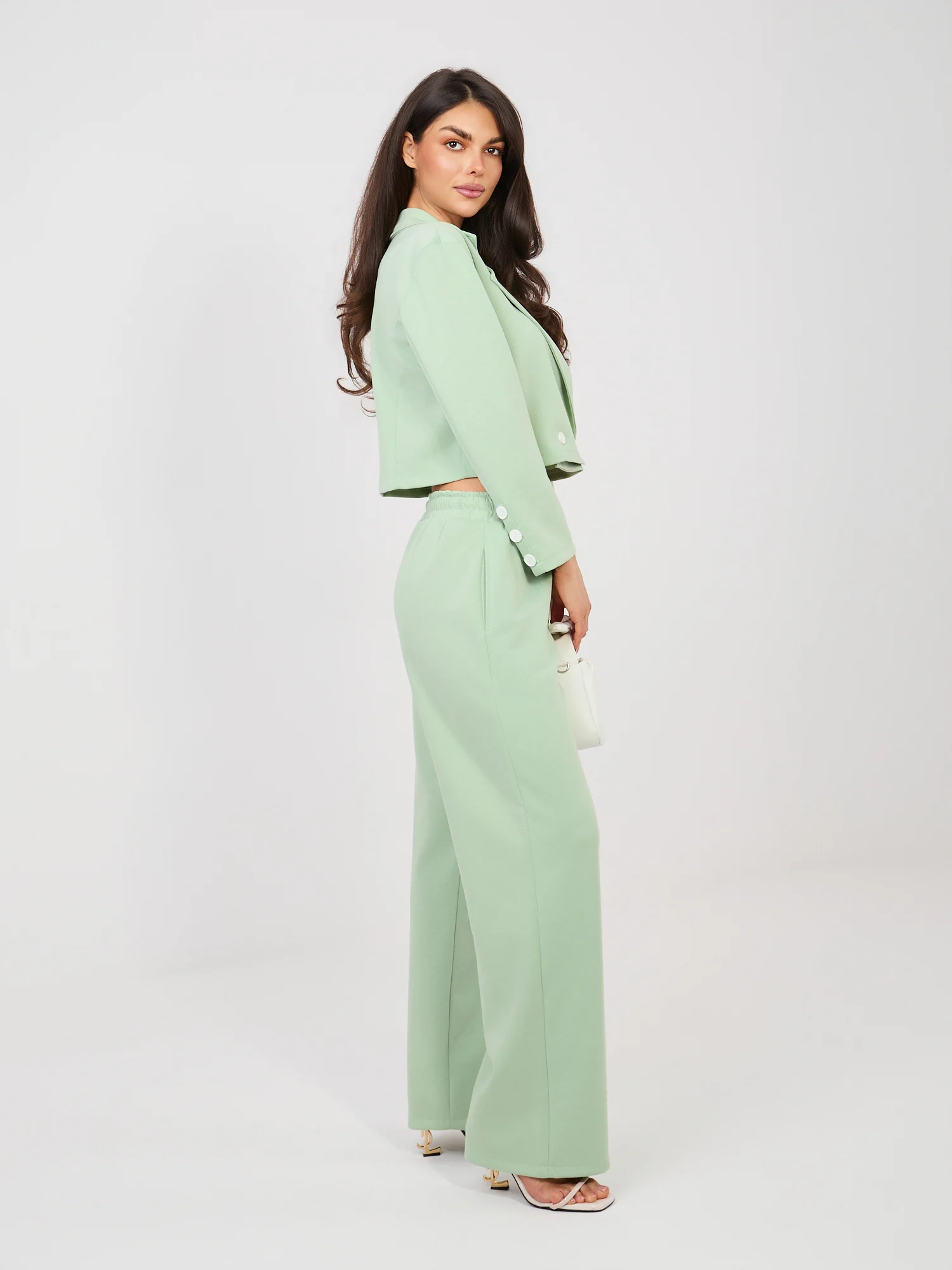 Compleu Dama Maneca lunga, Dreapta, RUE PARIS, Fistic Eleganta Office - imagine 3