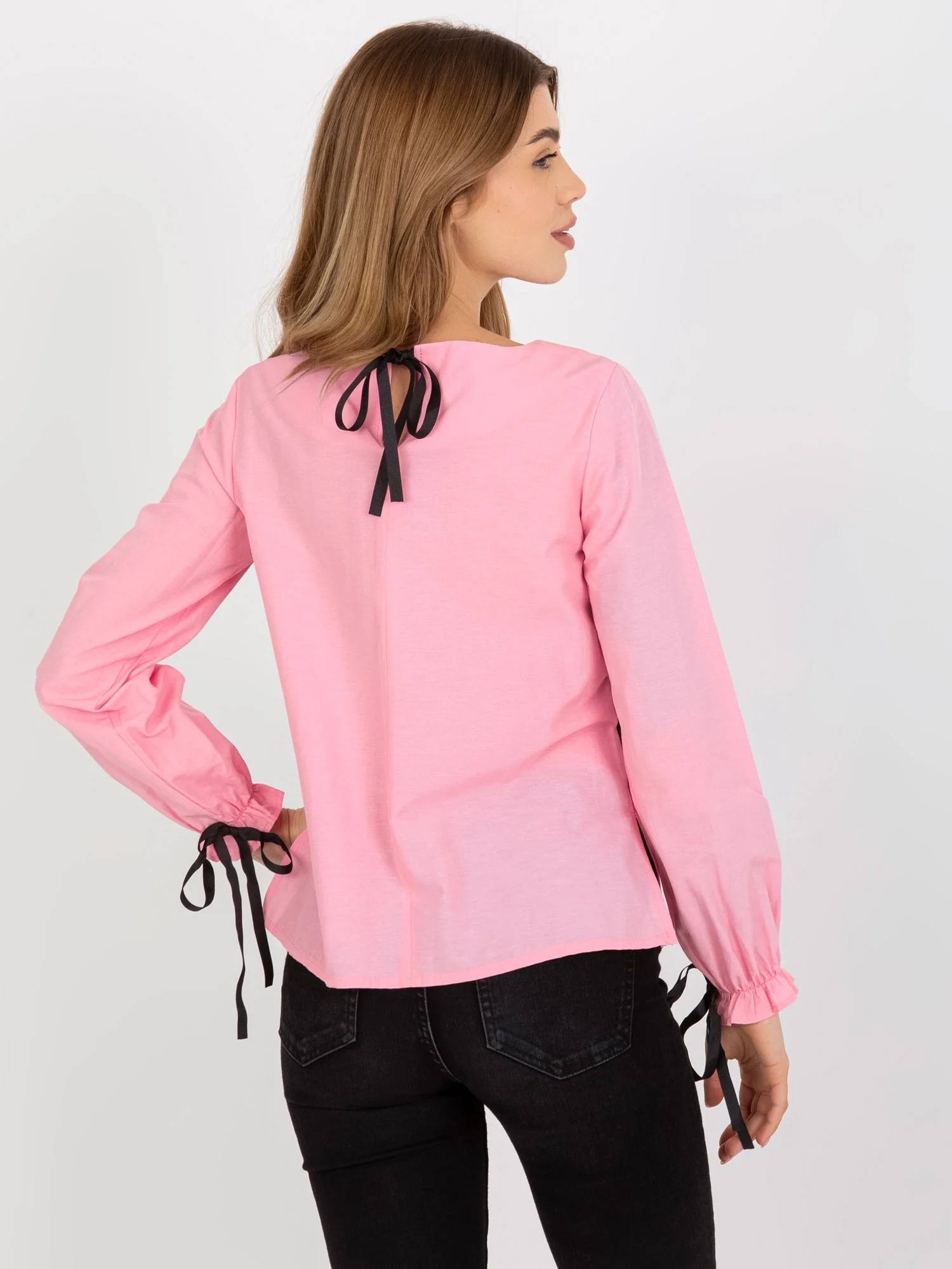 Bluza Dama Maneca lunga, Dantela, LAKERTA, Roz de Petrecere - imagine 3