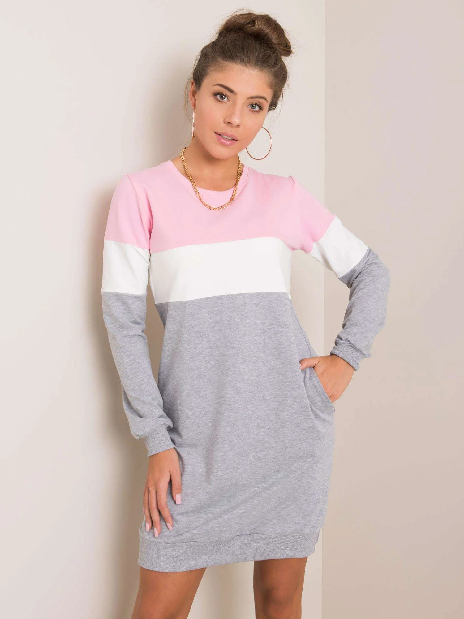Rochie Dama Maxi, Rochie dreapta, RUE PARIS, Roz Casual - Image 2