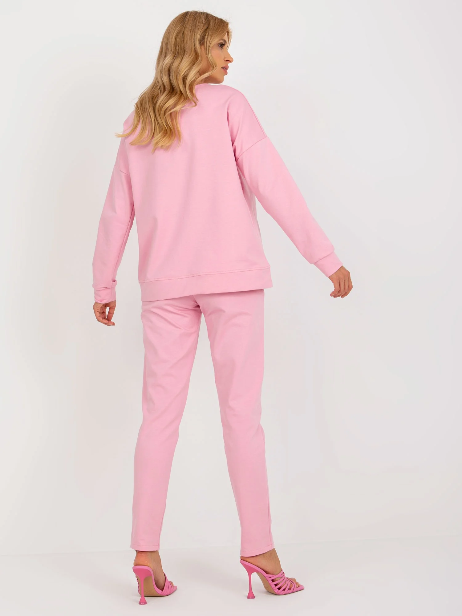 Compleu Dama Maneca lunga, Dreapta, LAKERTA, Roz Eleganta Office - imagine 5