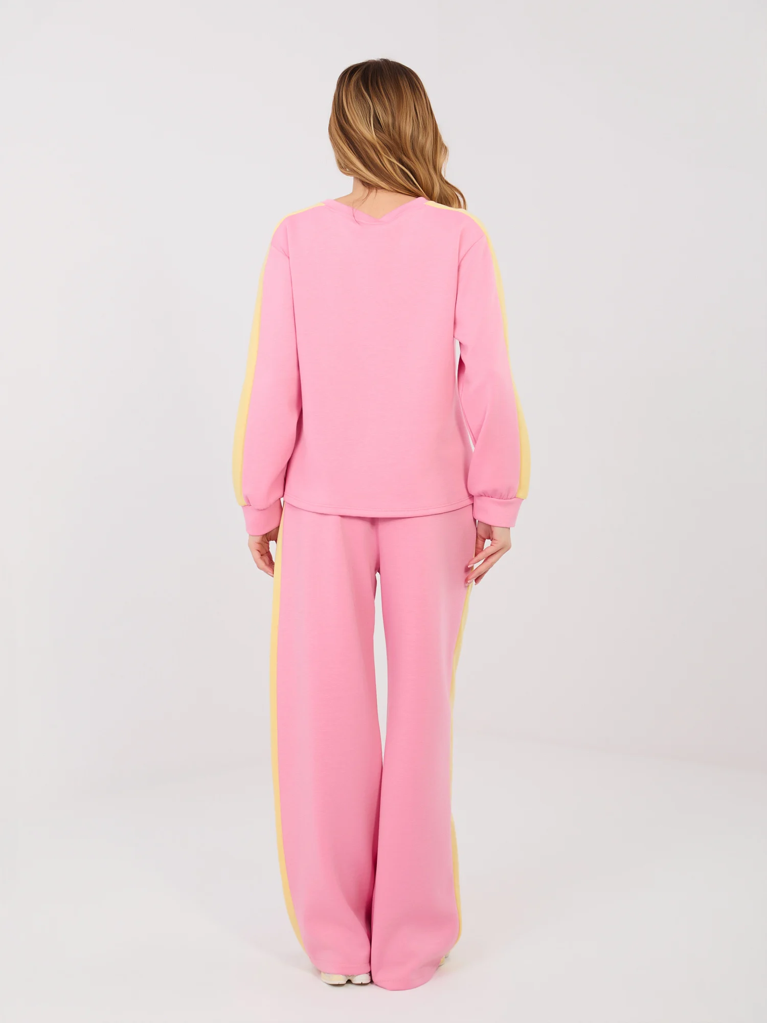 Compleu Dama Maneca lunga, Imprimat, RUE PARIS, Roz Casual - imagine 4