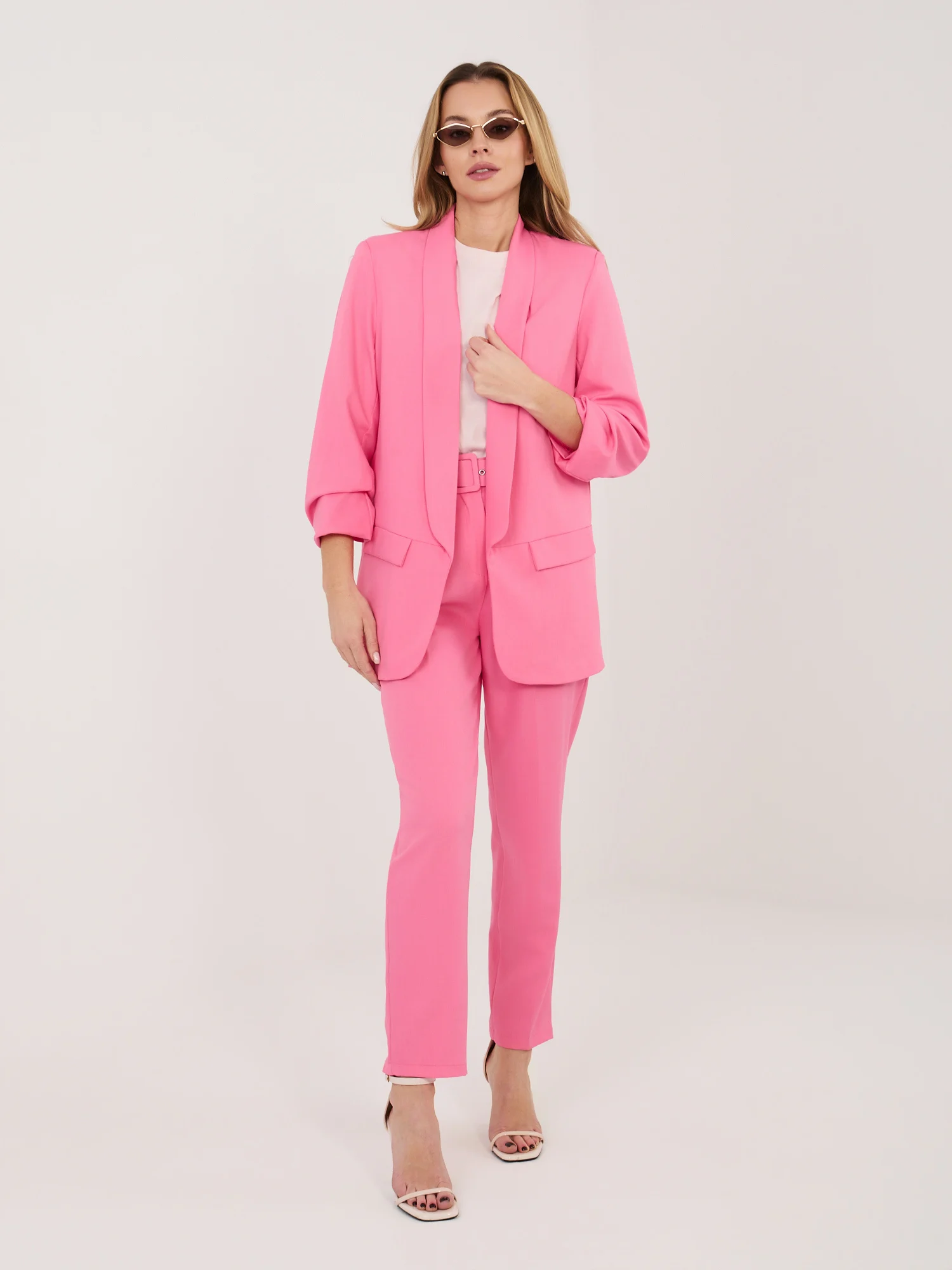 Compleu Dama Maneca lunga, Elegant, RUE PARIS, Roz de Petrecere - imagine 2