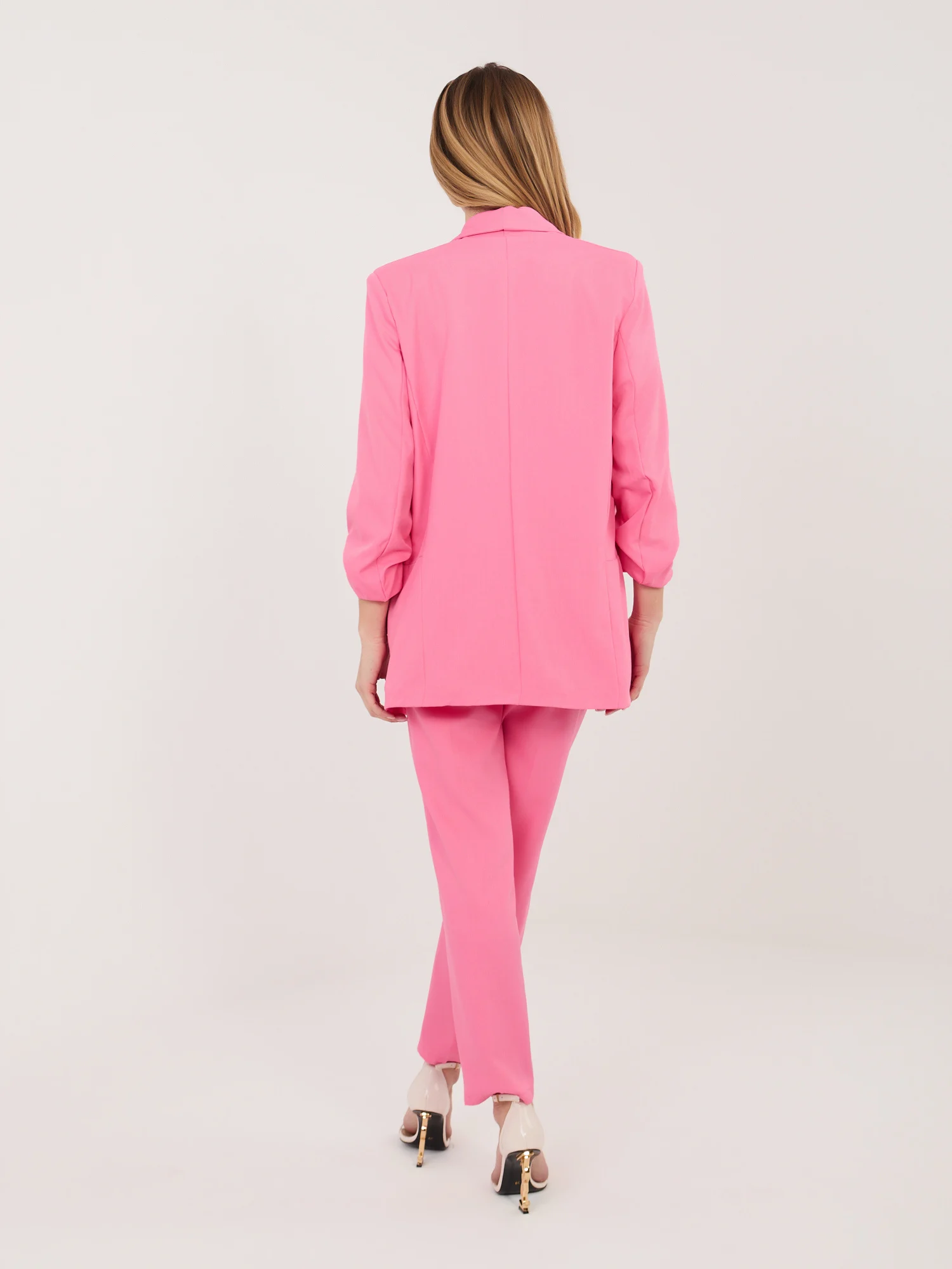 Compleu Dama Maneca lunga, Elegant, RUE PARIS, Roz de Petrecere - imagine 4