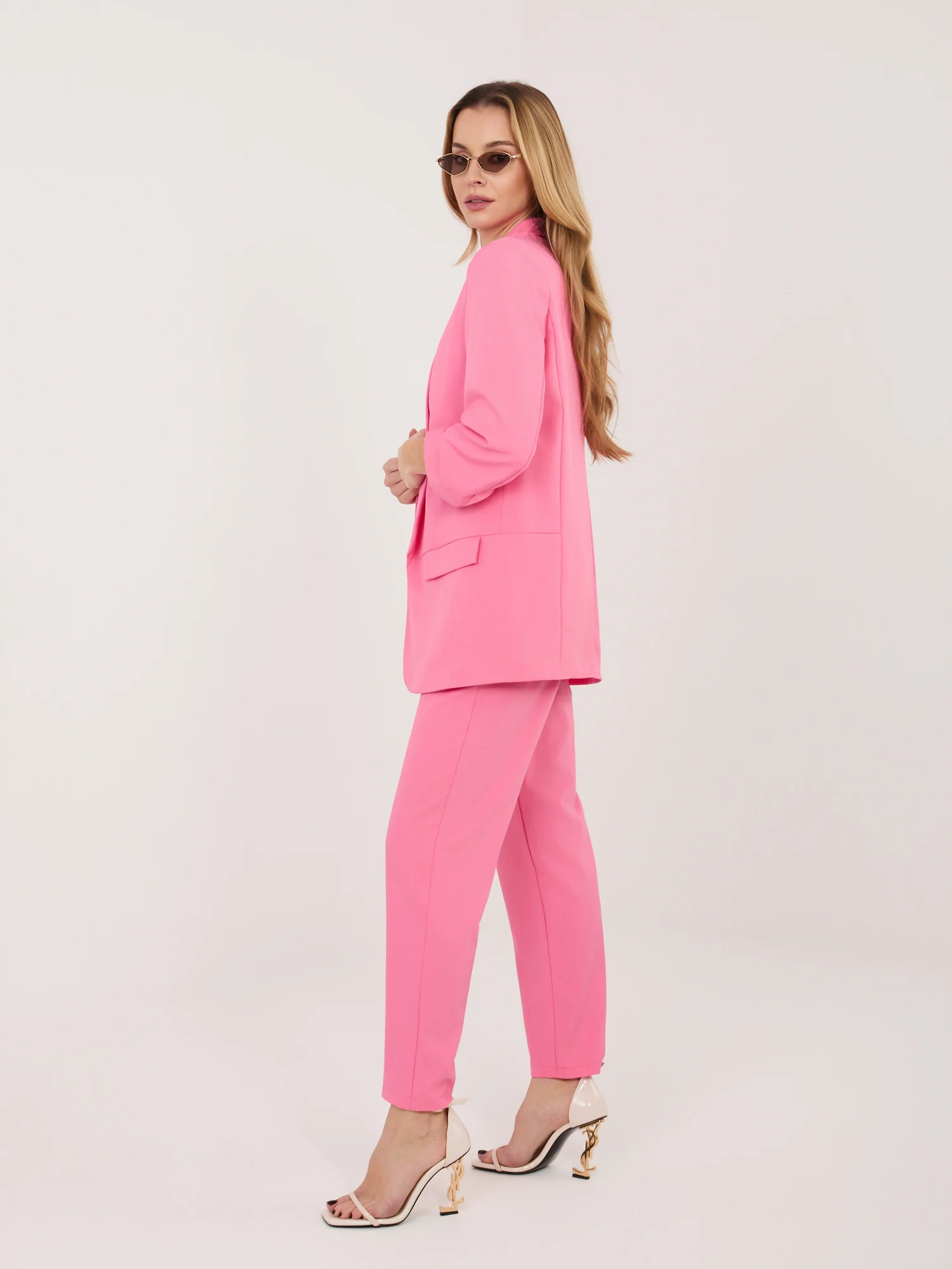 Compleu Dama Maneca lunga, Elegant, RUE PARIS, Roz de Petrecere - imagine 5