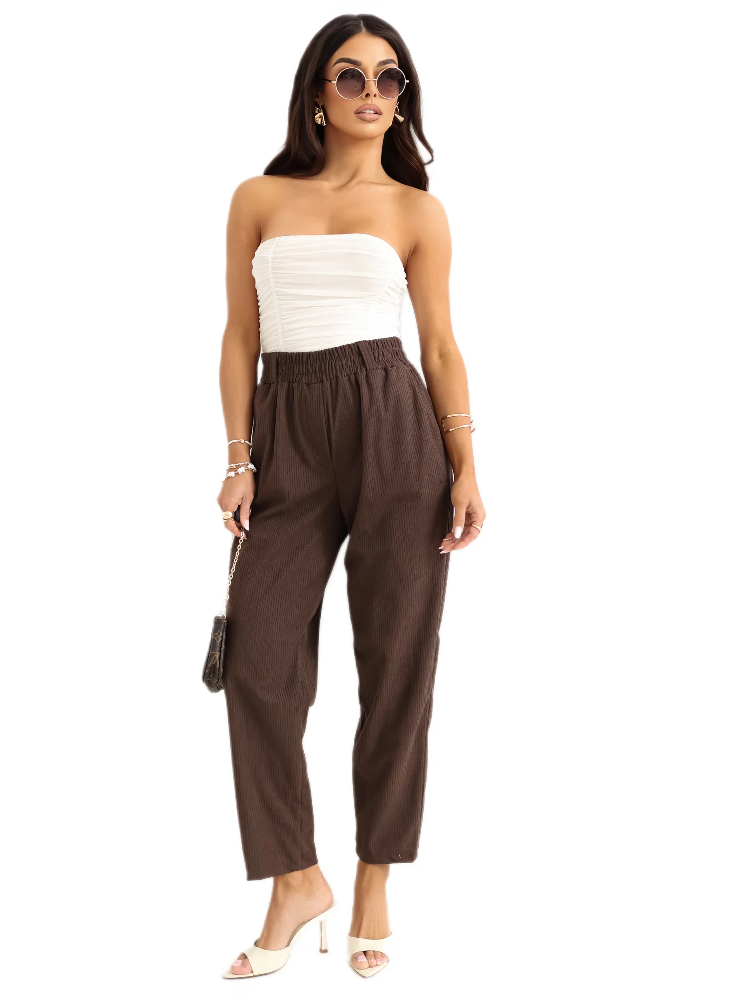 Pantaloni Dama Lunga, Conica, RUE PARIS, Maro Eleganta Office - imagine 3