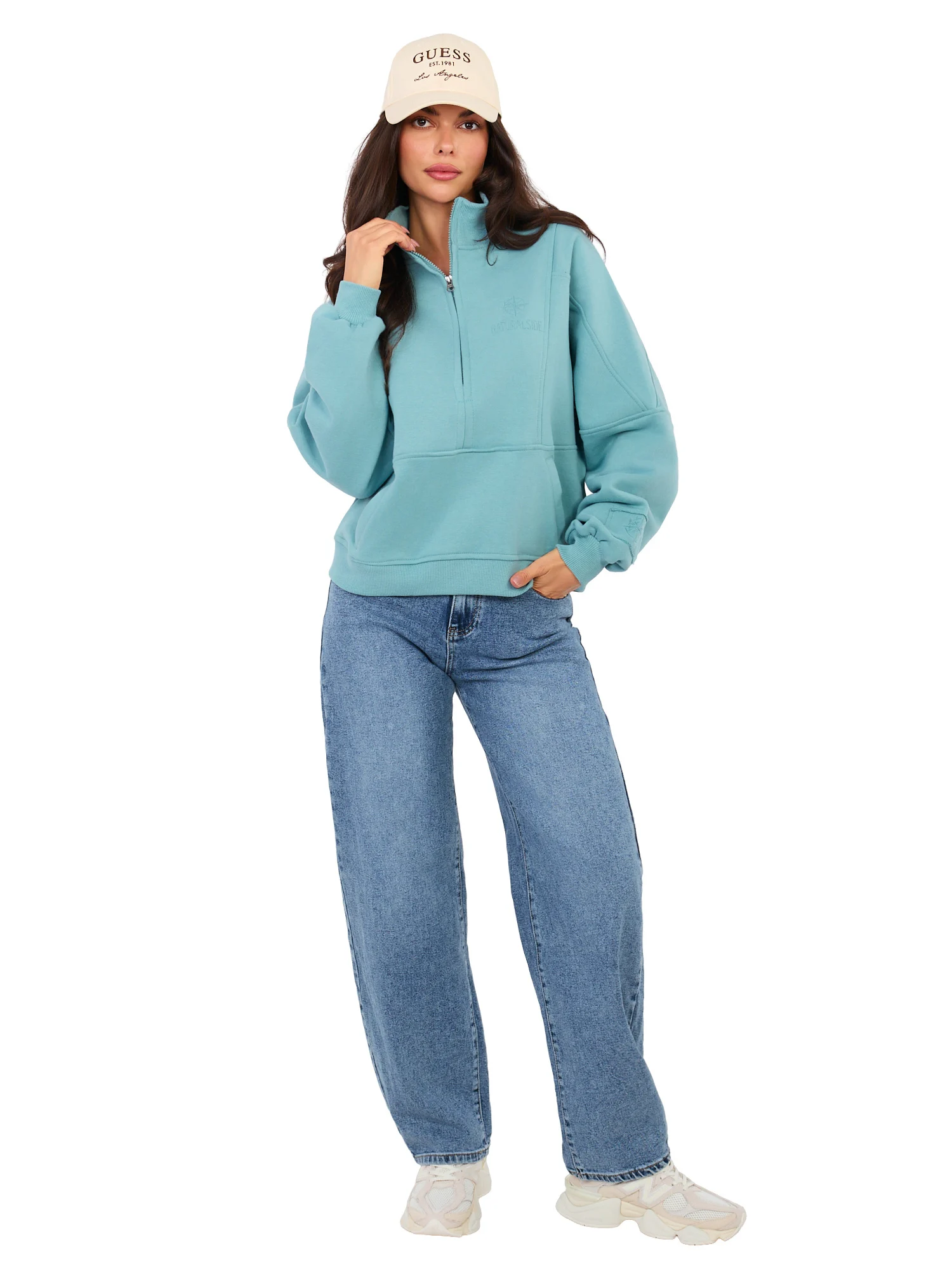 Blugi Dama Lunga, Conica, Re-Dress, Albastru Eleganta Office - imagine 3