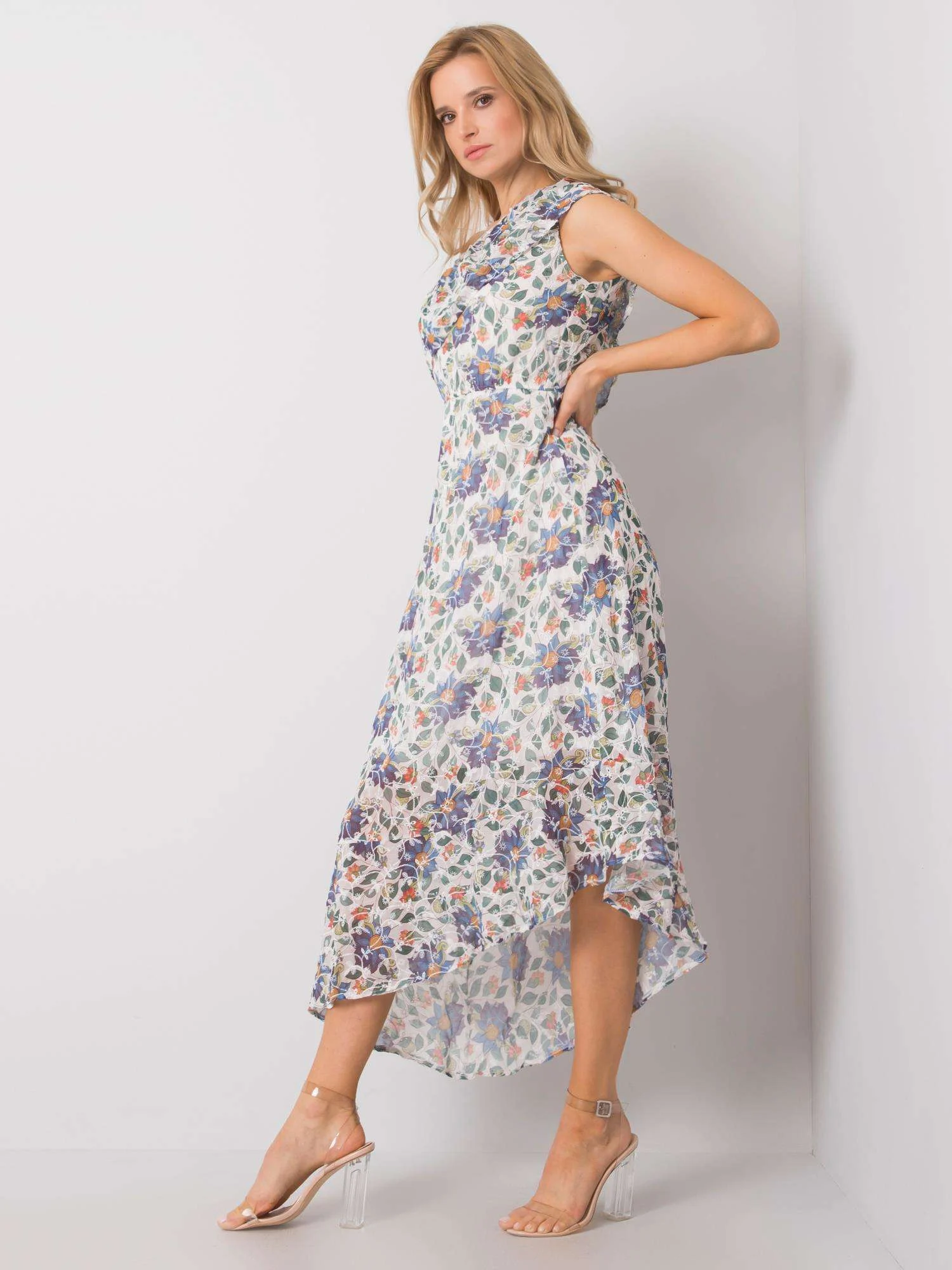 Rochie Dama Midi, Floral, RUE PARIS, Multicolor Eleganta Office - Image 2
