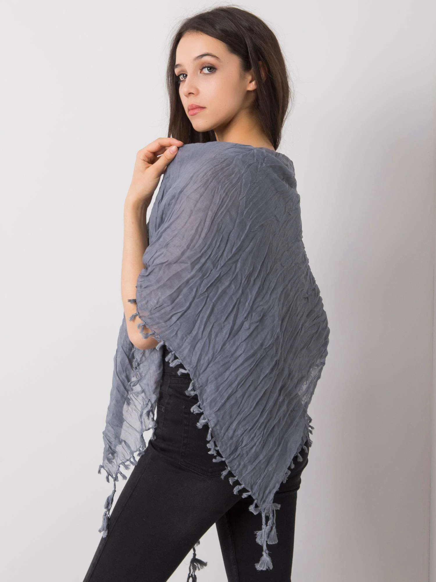 Bandana Dama Viscoza, Fashion Hunters, Gri - imagine 4