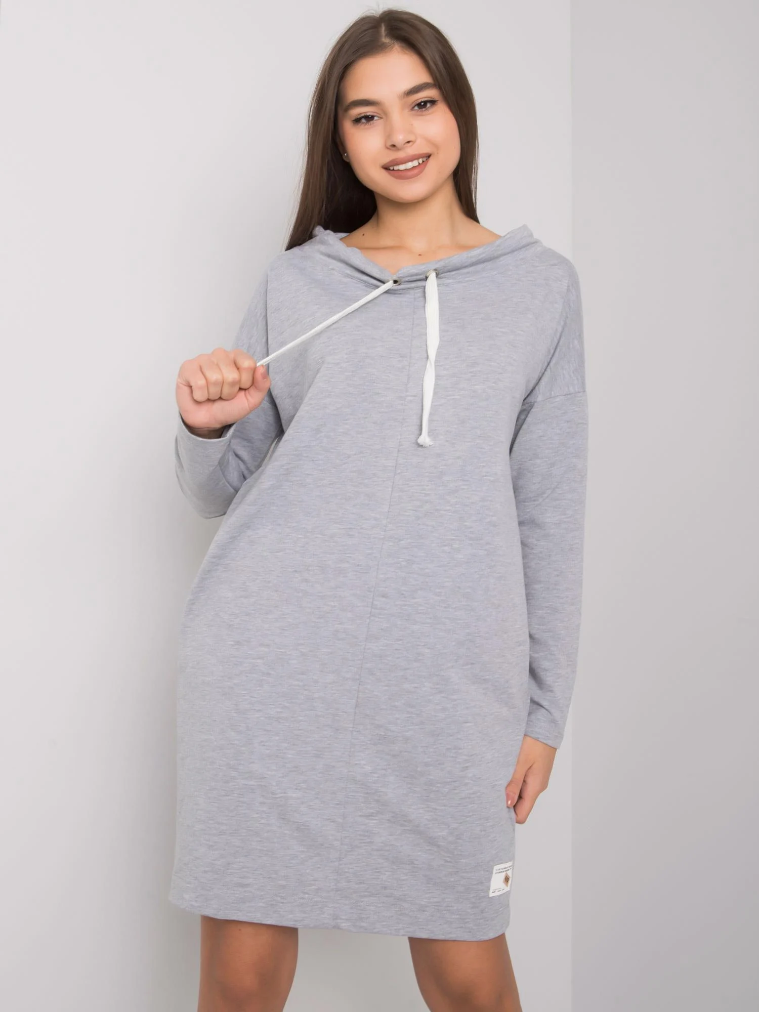 Rochie Dama Maxi, Rochie dreapta, RELEVANCE, Gri Casual - Image 4