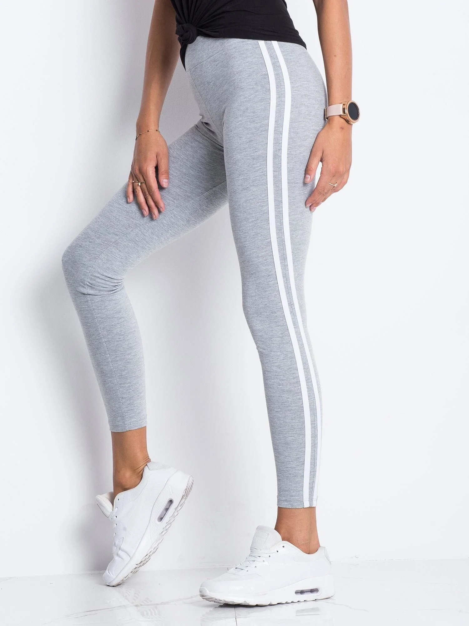 Colanti Dama Sport, Bumbac, BASIC FEEL GOOD, Gri Casual Marimi Mari - imagine 2