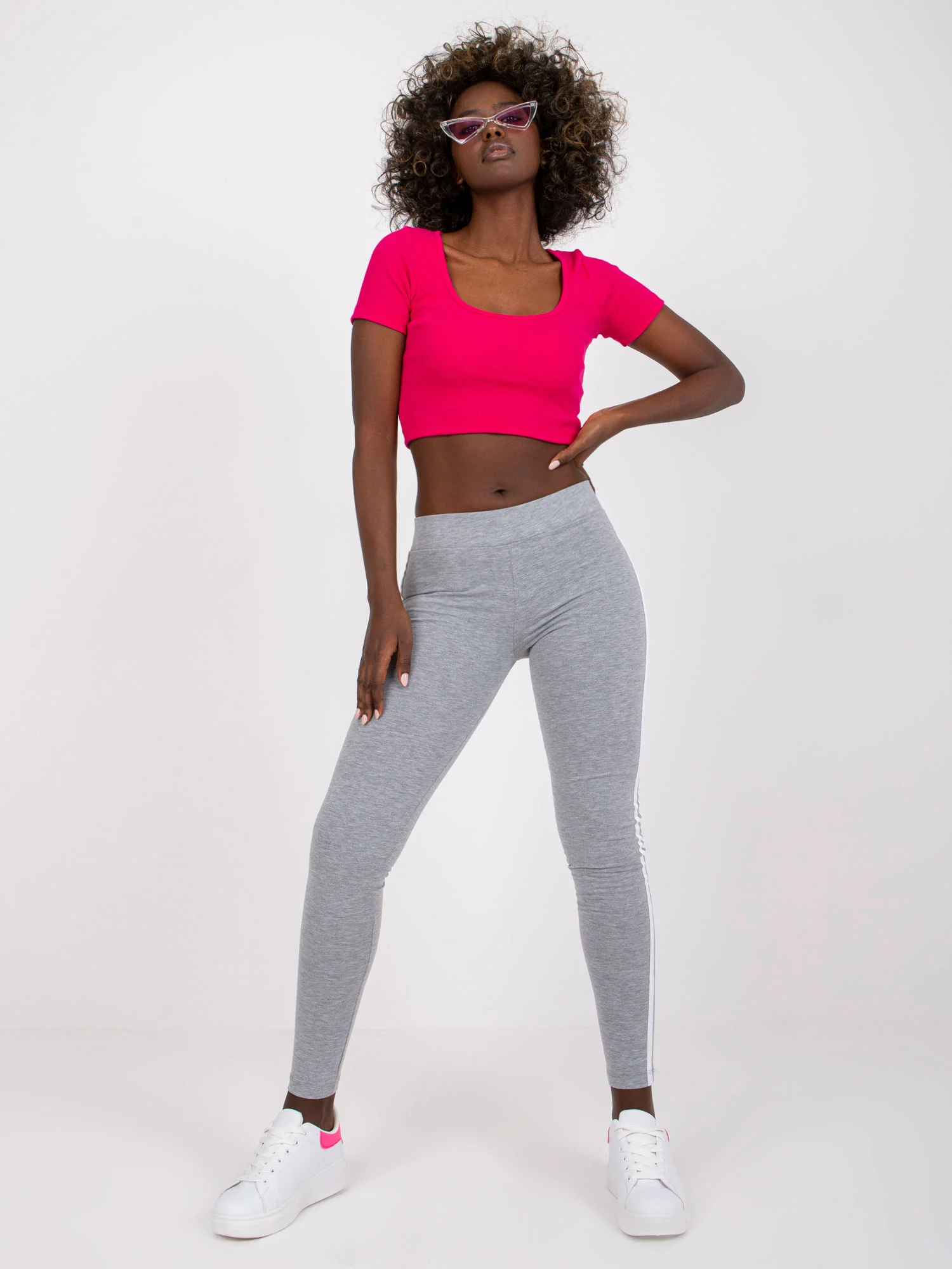 Colanti Dama Sport, Bumbac, BASIC FEEL GOOD, Gri Casual Marimi Mari - imagine 4