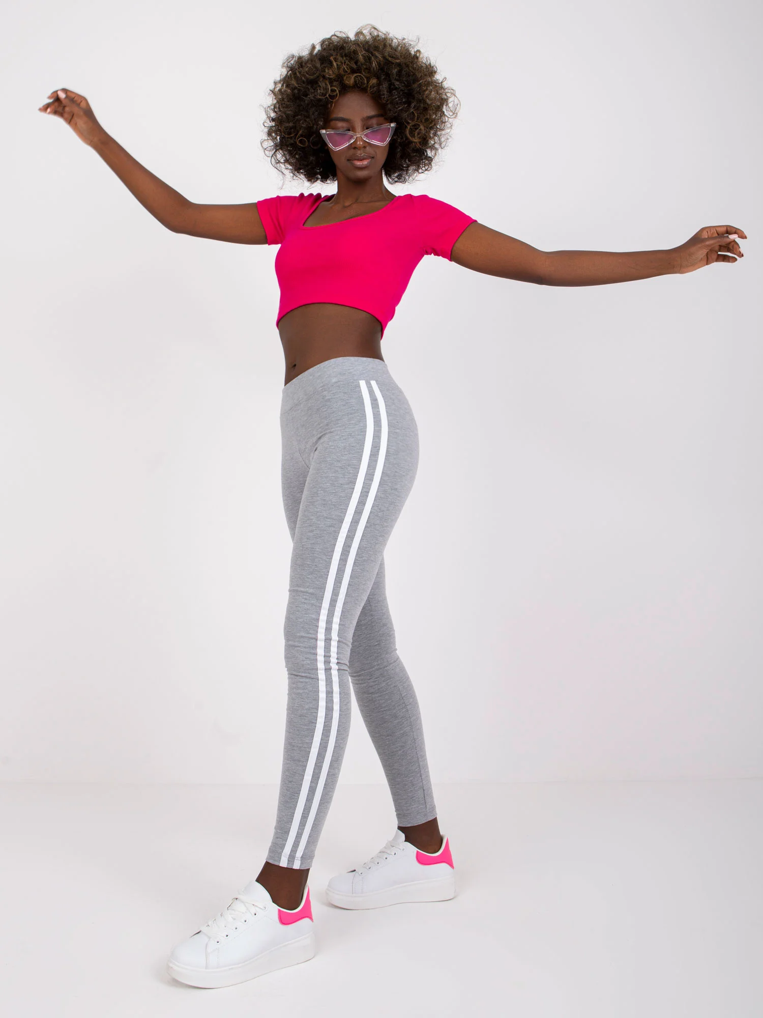 Colanti Dama Sport, Bumbac, BASIC FEEL GOOD, Gri Casual Marimi Mari - imagine 7