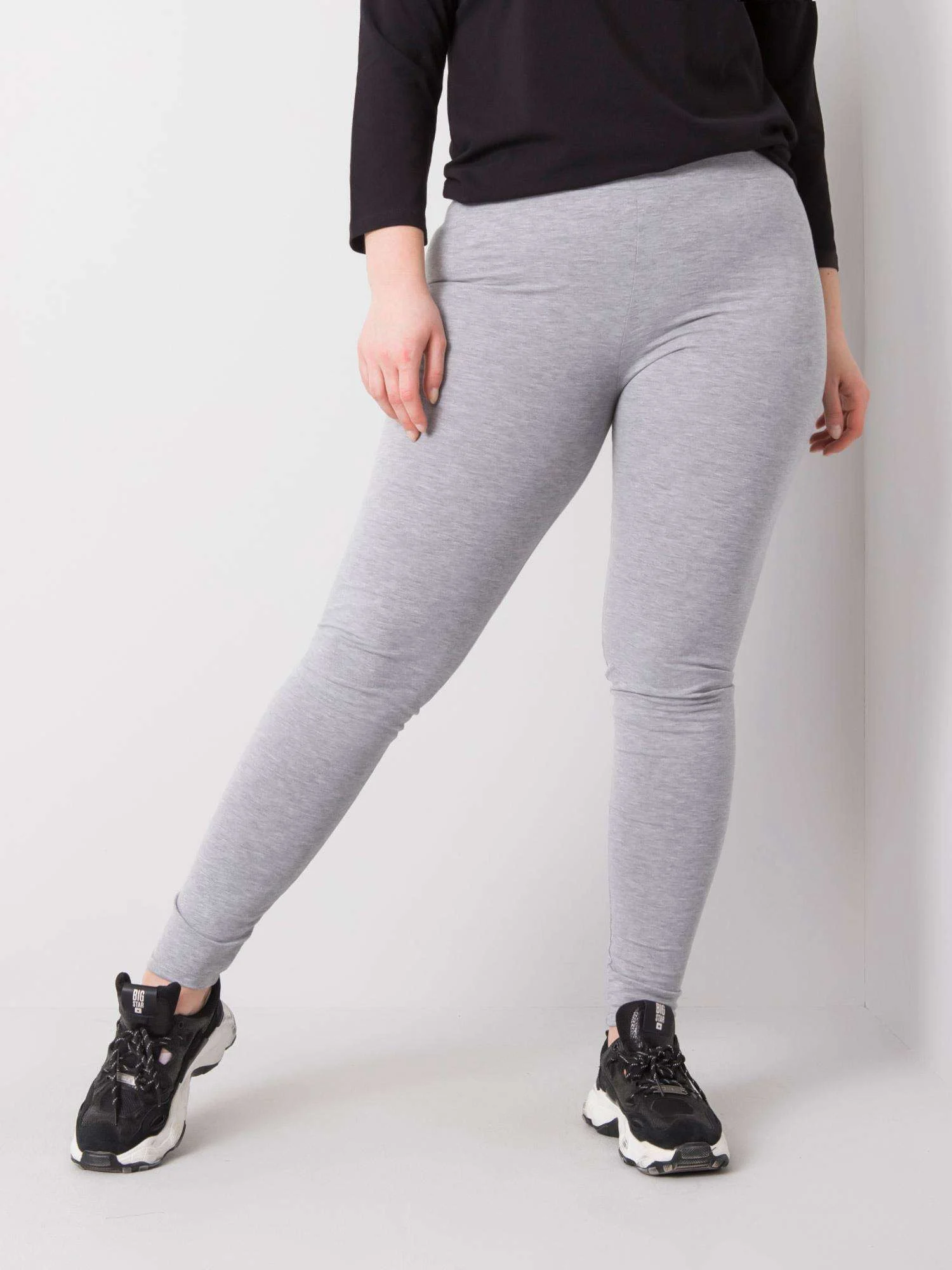 Colanti Dama Imprimat, Sport, BASIC FEEL GOOD, Gri Casual Marimi Mari - imagine 2