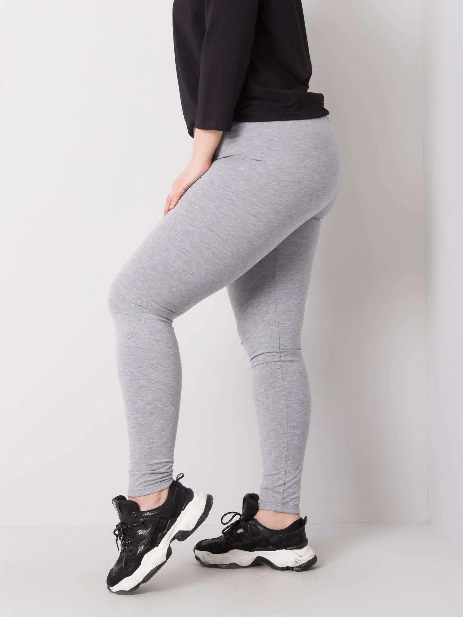 Colanti Dama Imprimat, Sport, BASIC FEEL GOOD, Gri Casual Marimi Mari - imagine 5