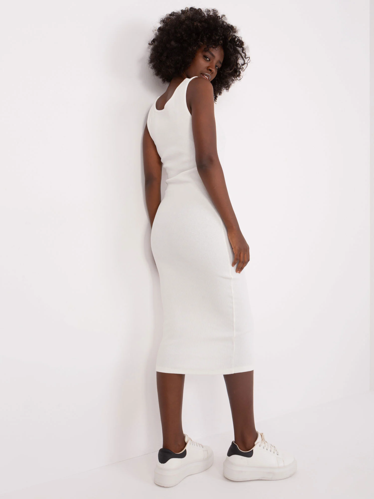 Compleu Dama Midi, Dungi, My Red Lips, Gri Casual - imagine 5