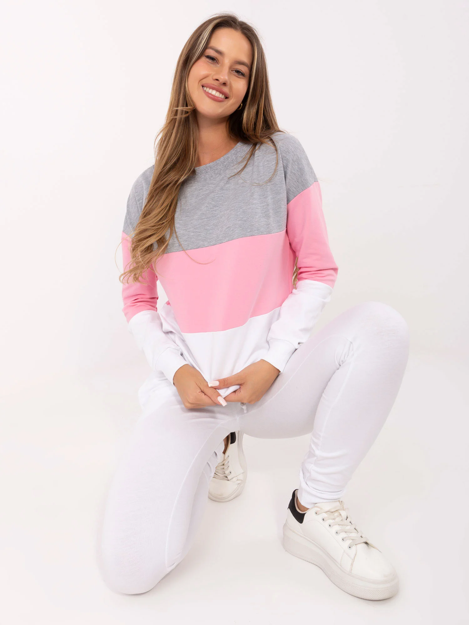 Compleu Dama Maneca lunga, Sport, RUE PARIS, Roz Casual - imagine 2