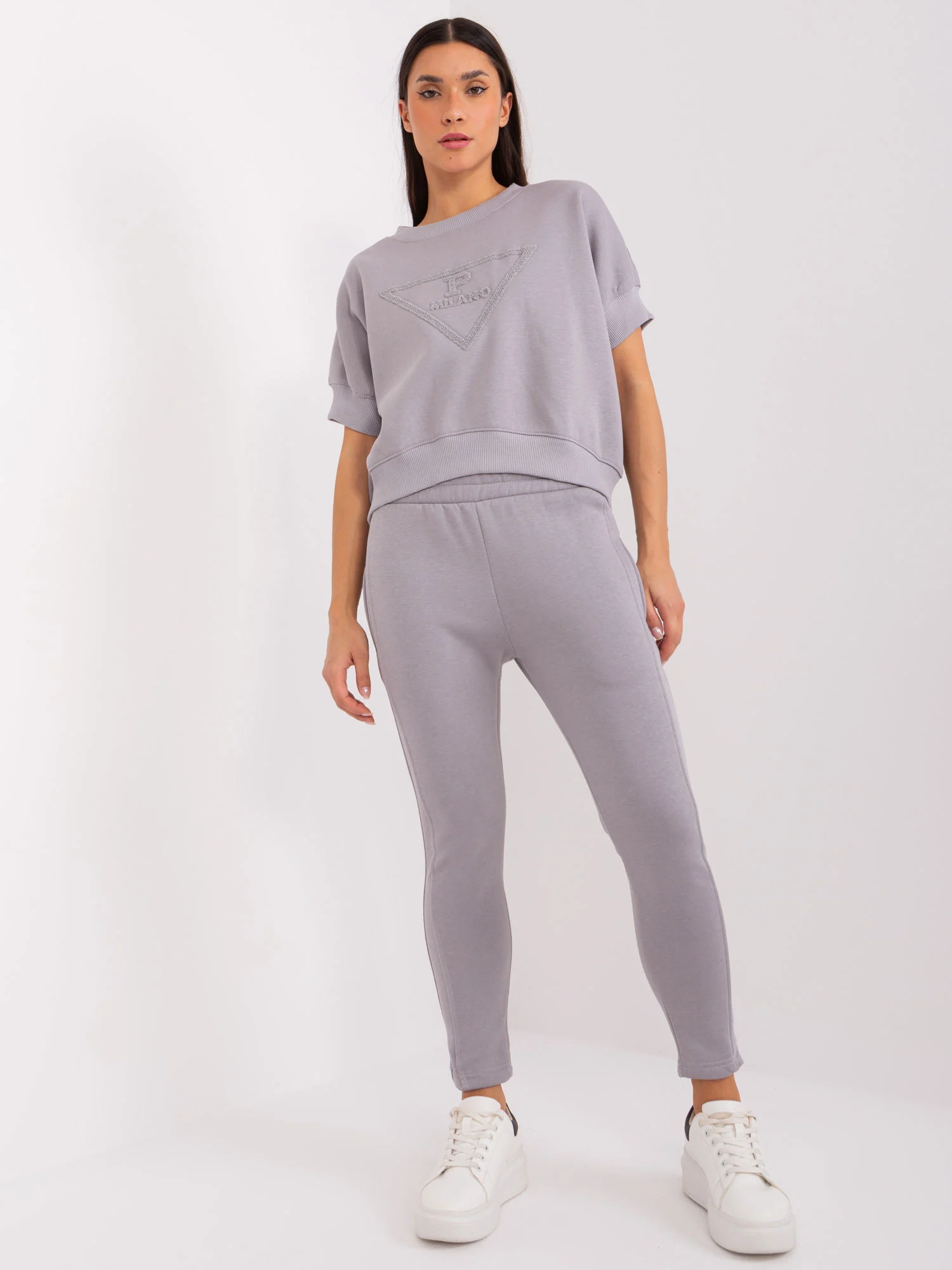 Compleu Dama Mini, Conica, Wow Donna, Gri Casual - imagine 3