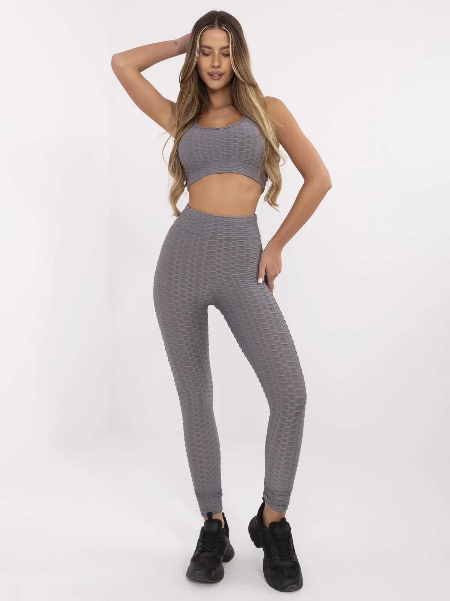 Compleu Dama Fara maneci, Sport, RUE PARIS, Gri Casual - imagine 4