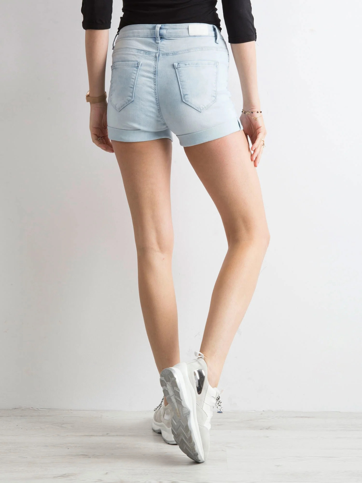 Pantaloni Scurti Dama Dreapta, Guler inalt, Goodies, Albastru Casual - imagine 5