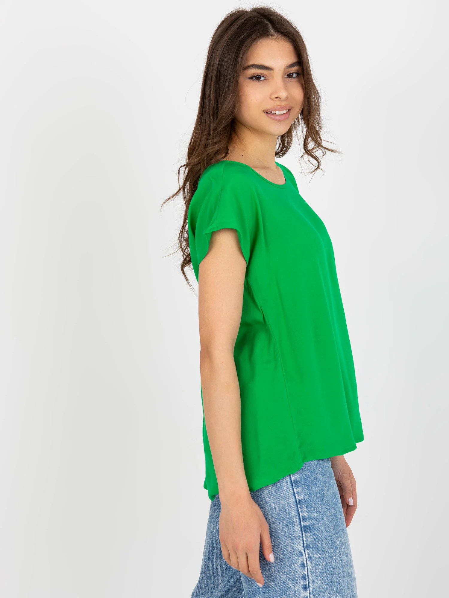 Bluza Dama Mini, Decolteu rotund, Sublevel, Verde Eleganta Office Marimi Mari - imagine 5