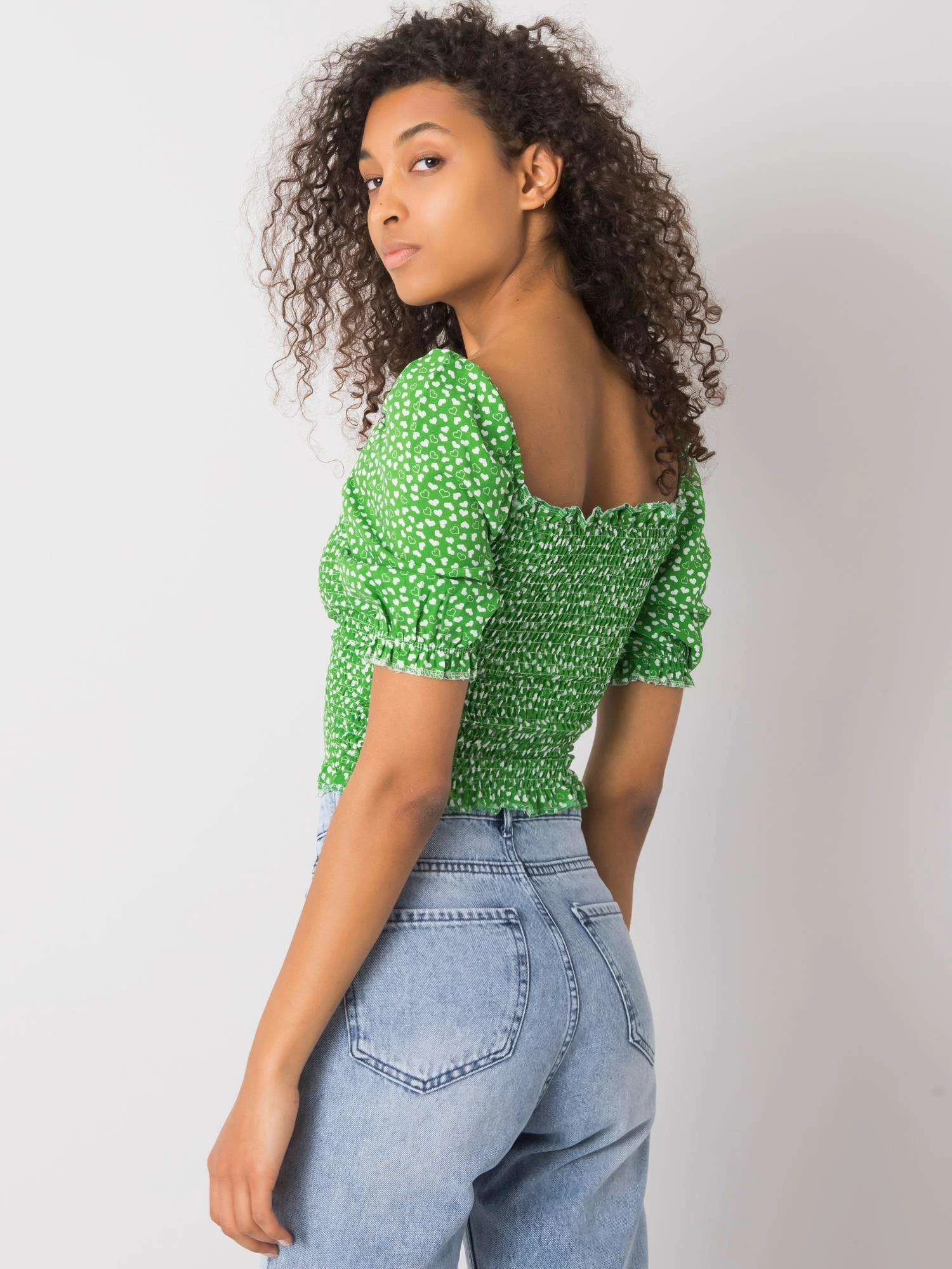 Bluza Dama Mini, Imprimat, RUE PARIS, Verde Casual - imagine 5