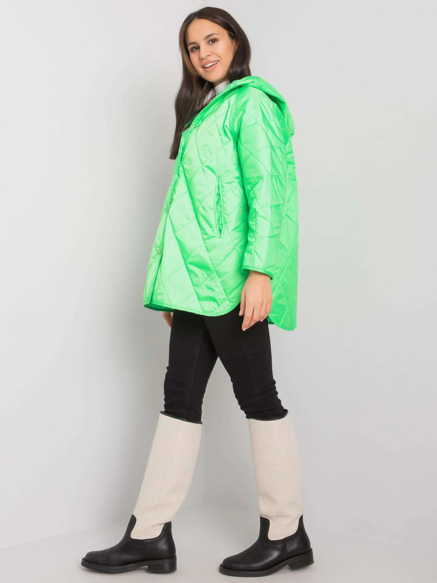 Jacheta Dama Maneca lunga, Maneca lunga, QRGSH LINE, Verde de Vara - imagine 4