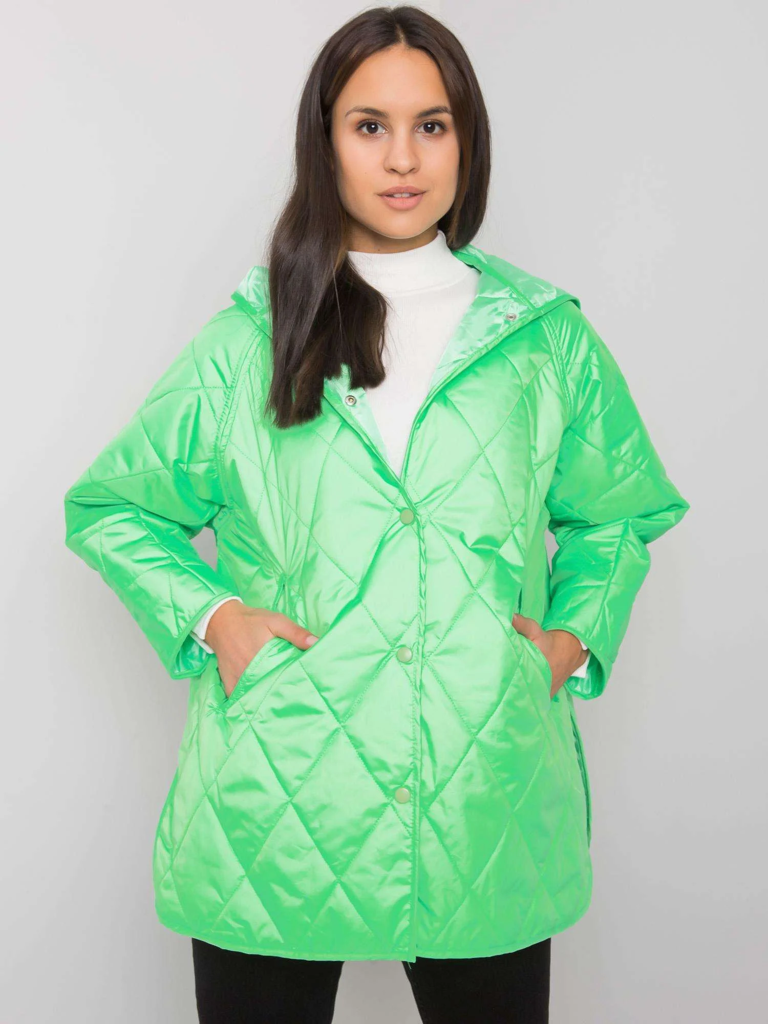 Jacheta Dama Maneca lunga, Maneca lunga, QRGSH LINE, Verde de Vara - imagine 3