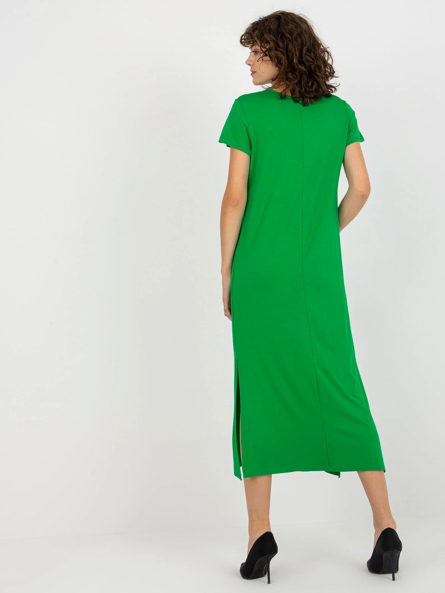 Rochie Dama Midi, Rochie dreapta, RUE PARIS, Verde Eleganta Office - Image 4