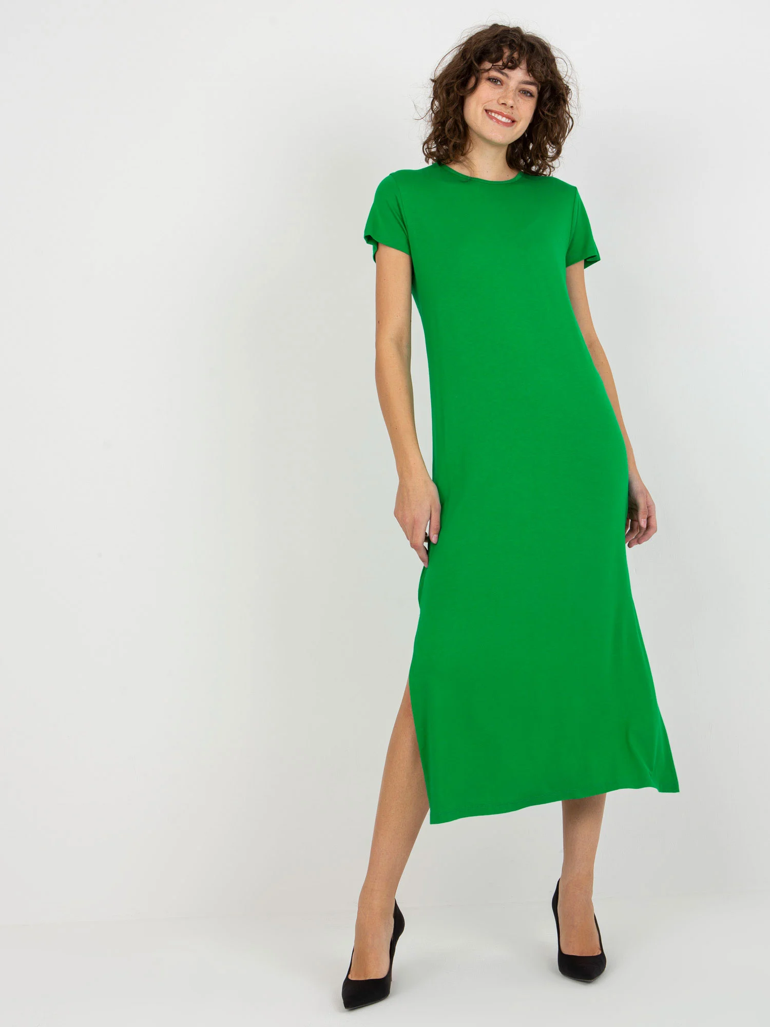Rochie Dama Midi, Rochie dreapta, RUE PARIS, Verde Eleganta Office - Image 5