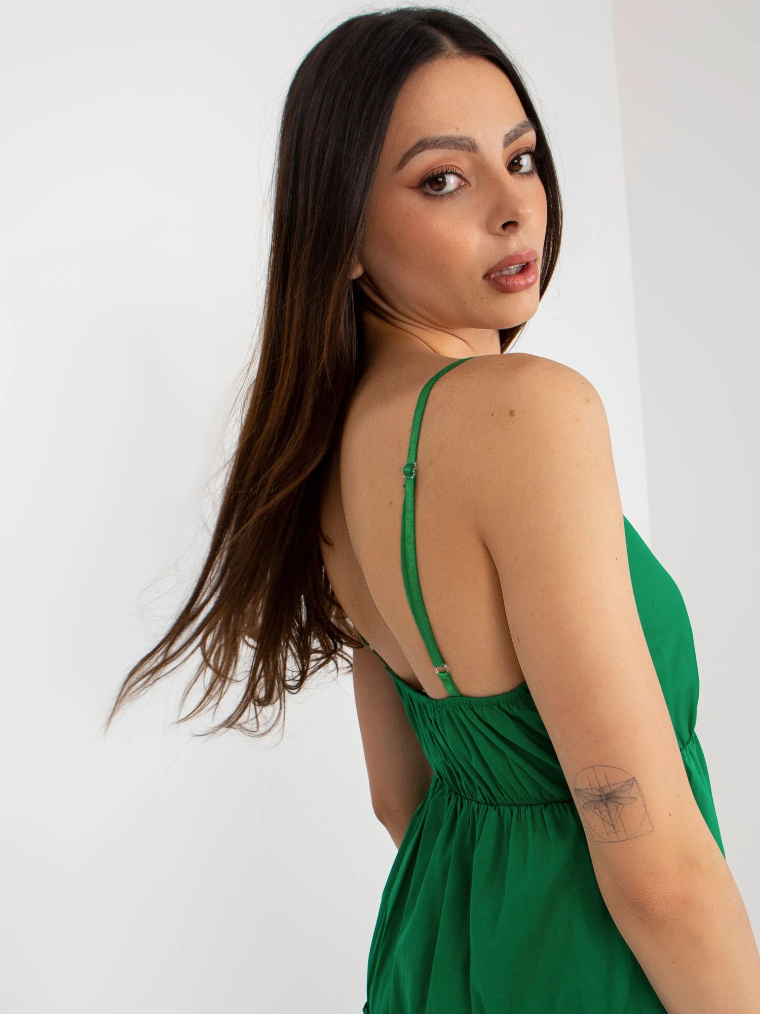 Rochie Dama Midi, Lejera, Och Bella, Verde de Petrecere - Image 4