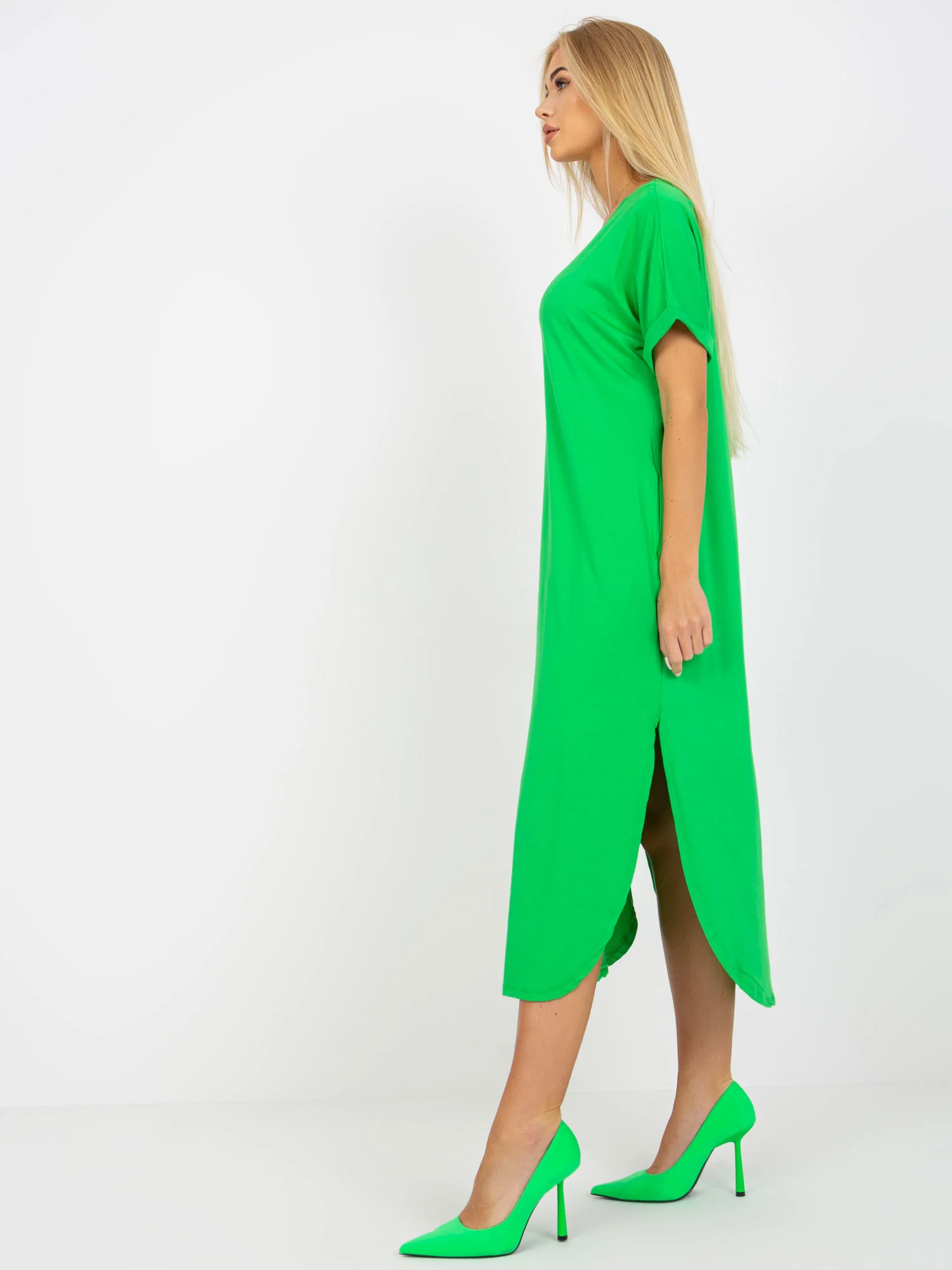 Rochie Dama Midi, Rochie dreapta, Och Bella, Verde de Vara - Image 6