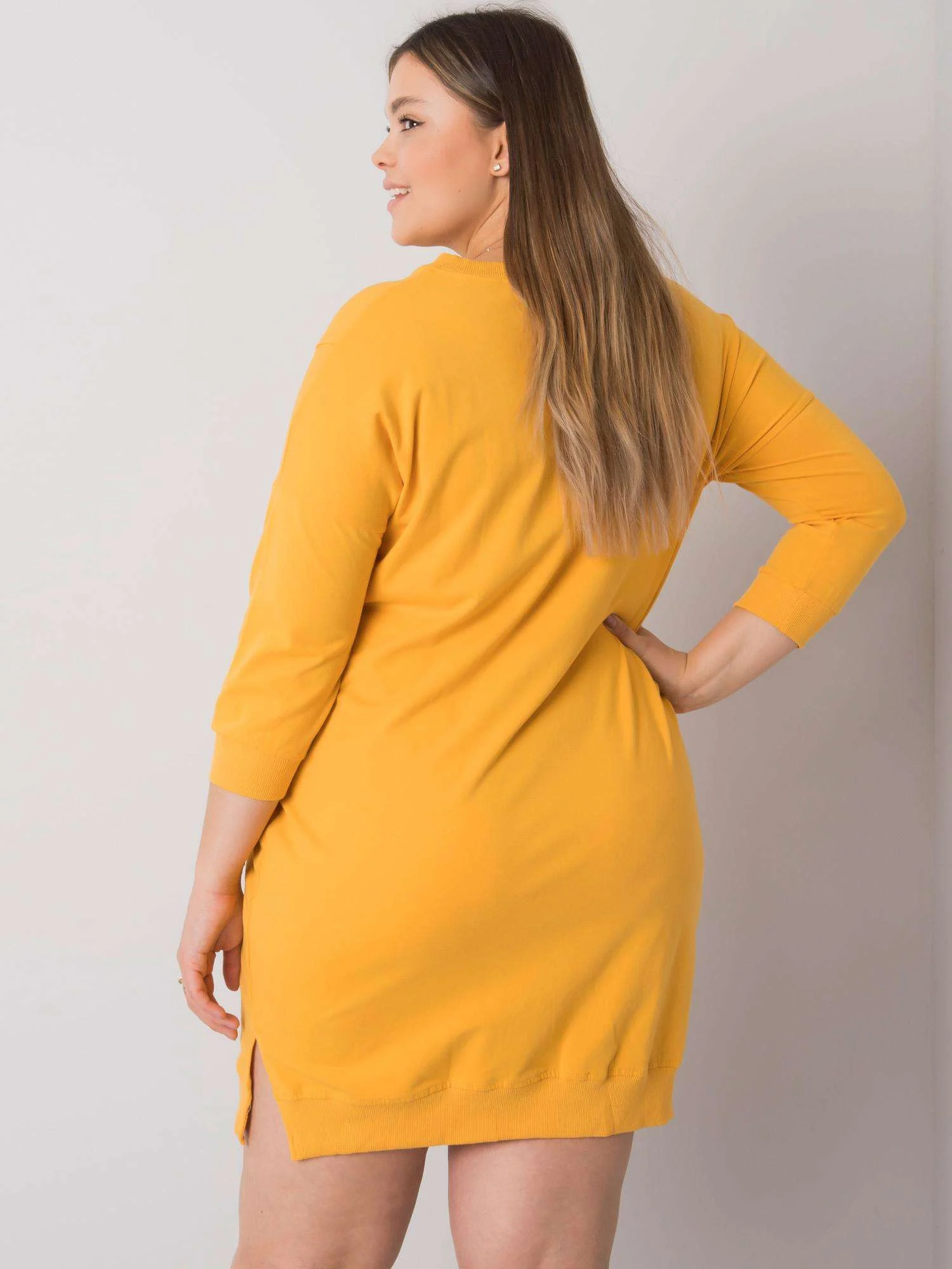 Rochie Dama Maxi, Rochie dreapta, RELEVANCE, Galben Casual - Image 2