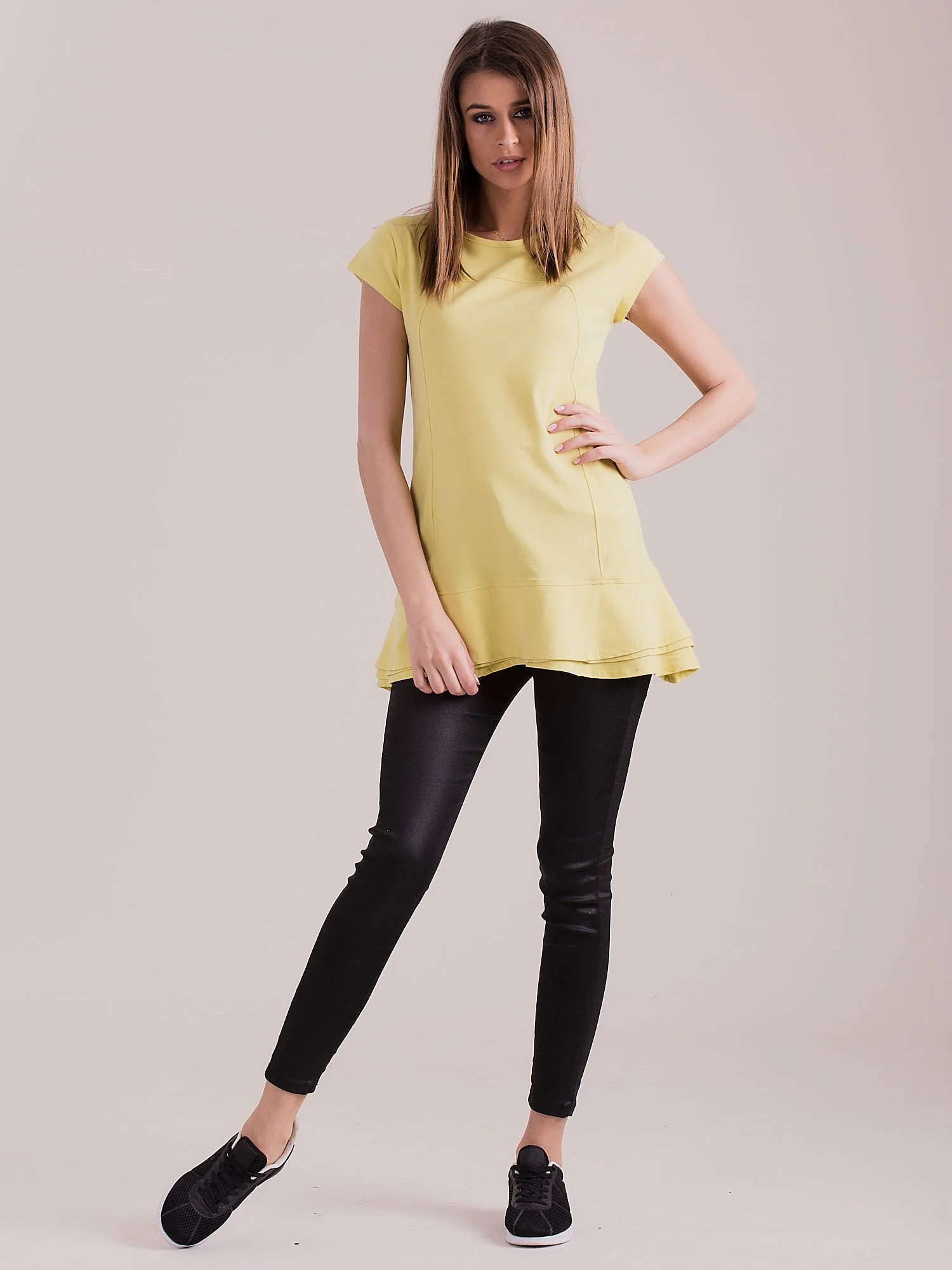 Tunica Dama Mini, Decolteu rotund, PAMUK LINE, Galben - imagine 4