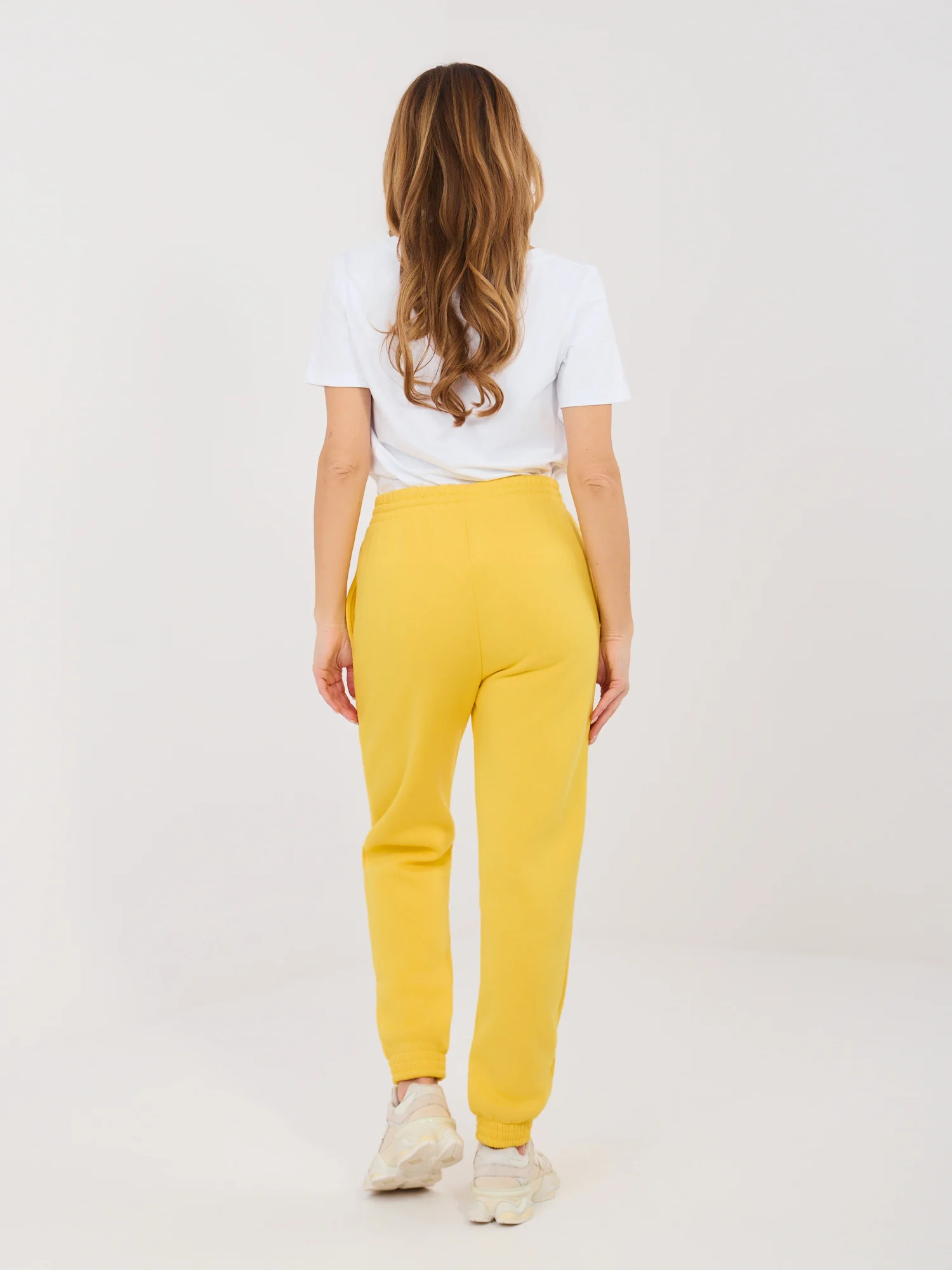 Pantaloni Trening Dama Sport, Guler inalt, Calimera, Galben Casual - imagine 5