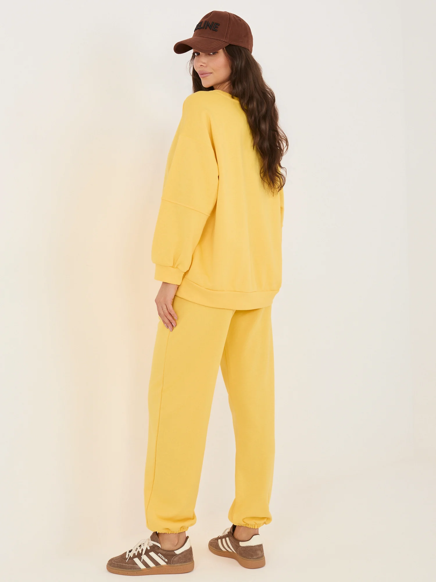 Compleu Dama Maneca lunga, Mansete elastice, RUE PARIS, Galben - imagine 2